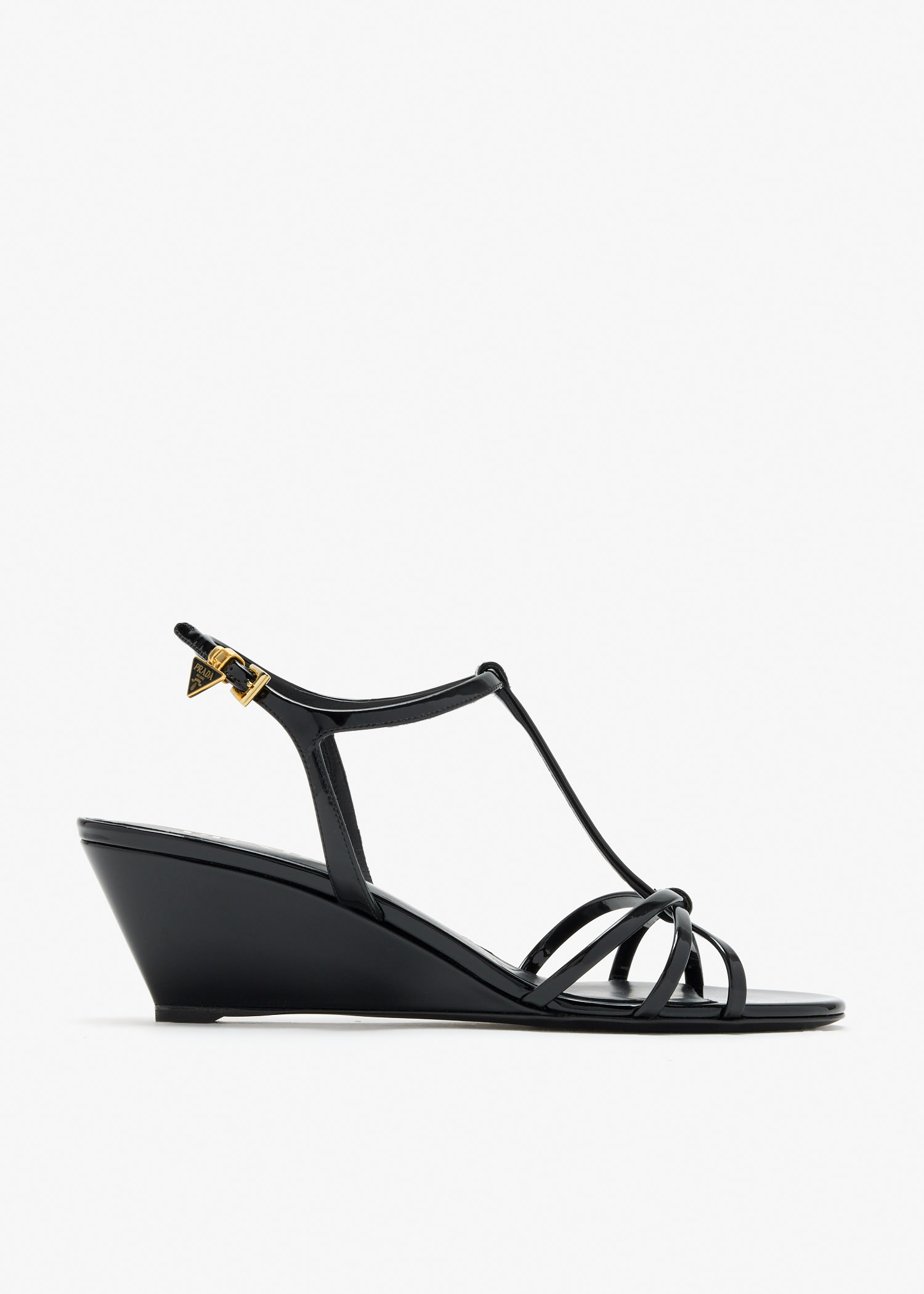 

Patent leather sandals, Black