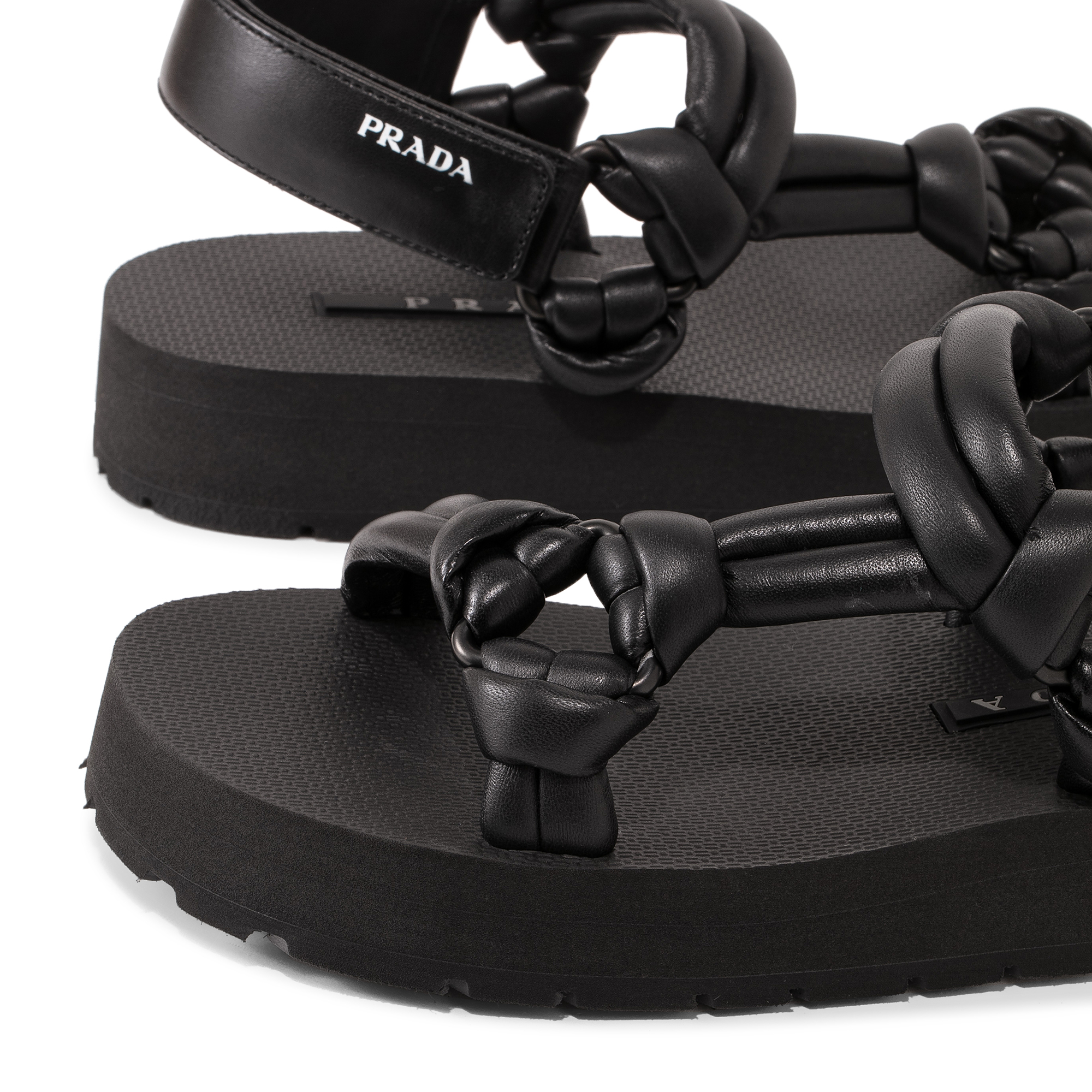 

Leather sandals, Black