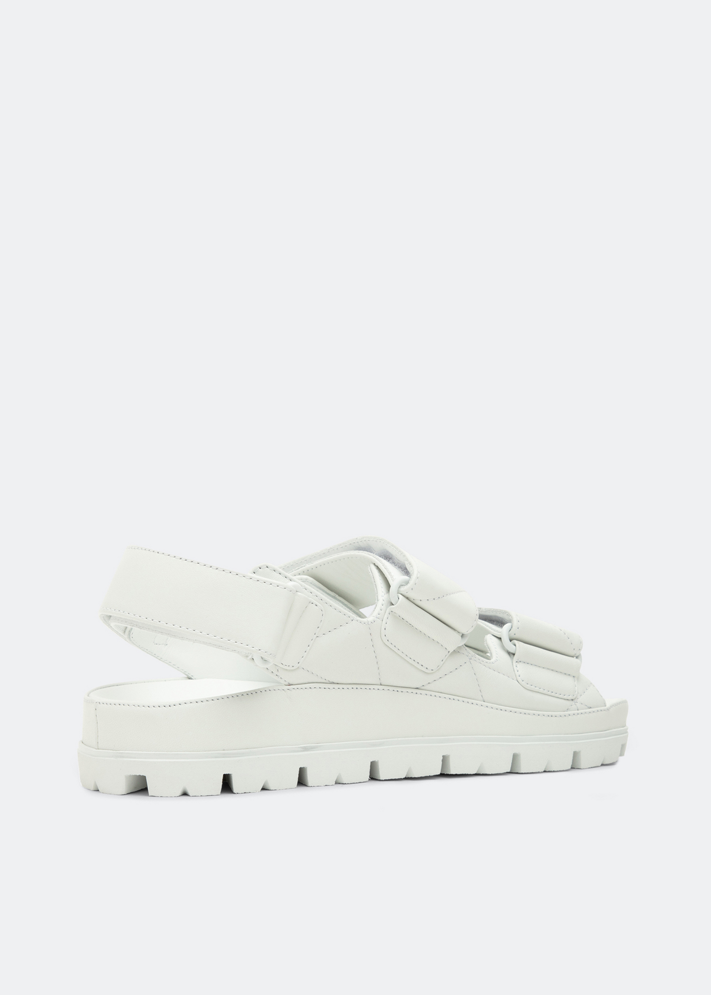 

Padded nappa leather sandals, White