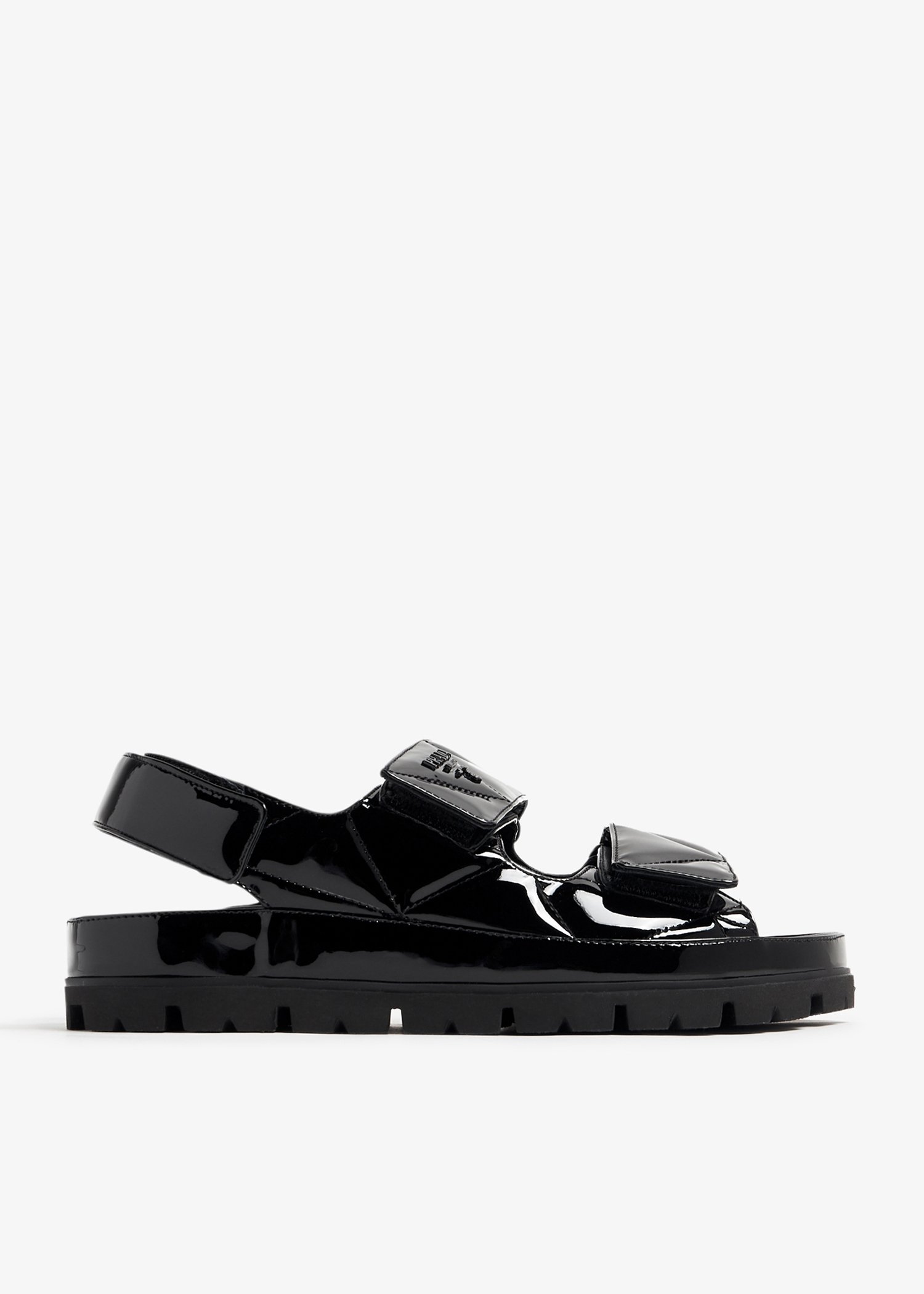 

Patent leather sandals, Black