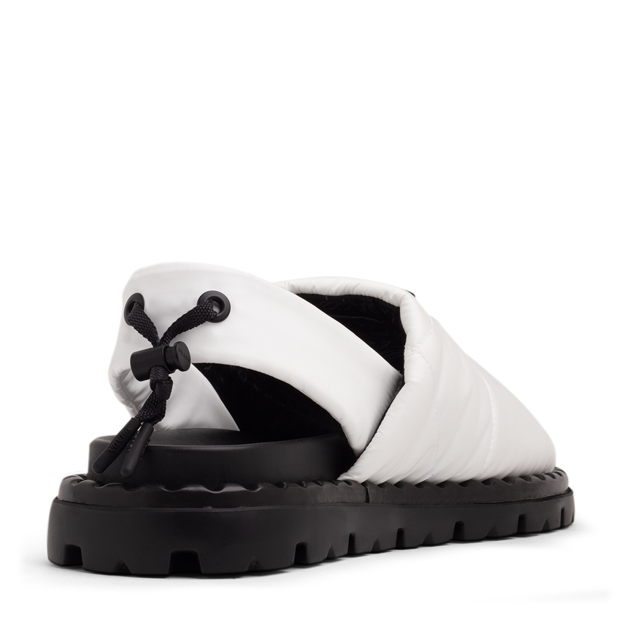 

Padded nylon sandals, White