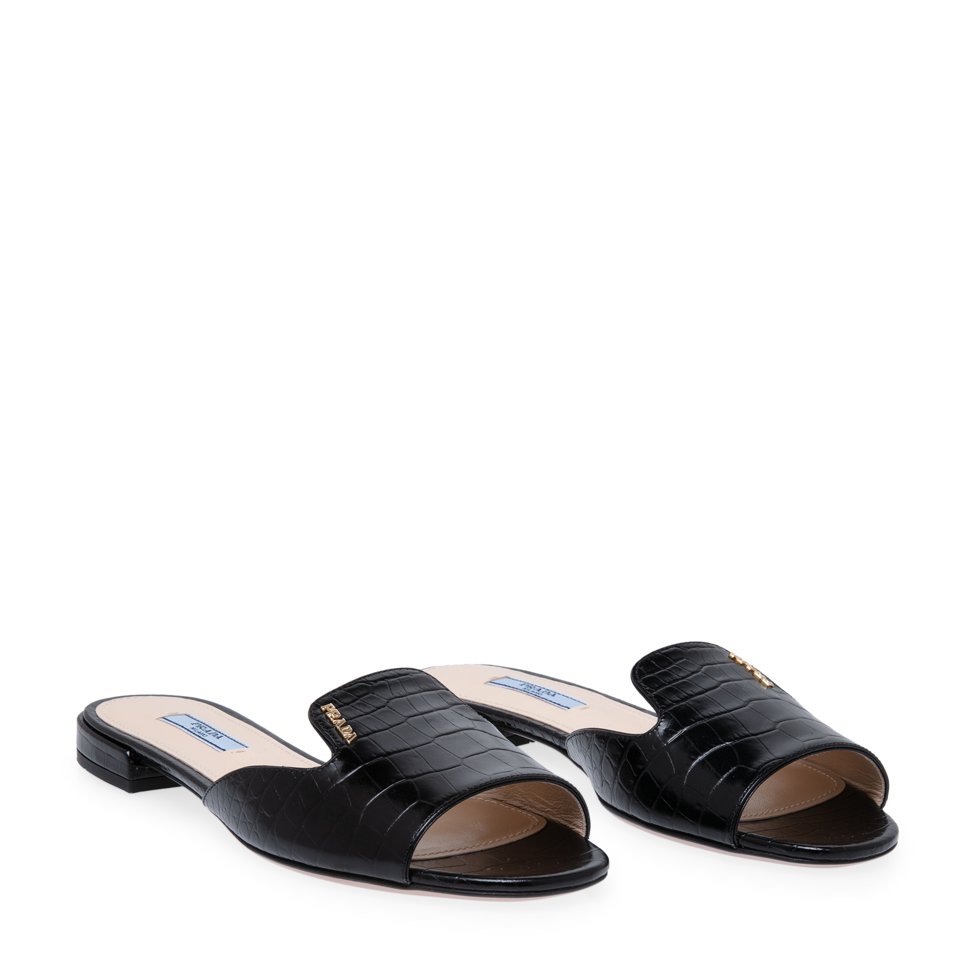 

Leather sandals, Black
