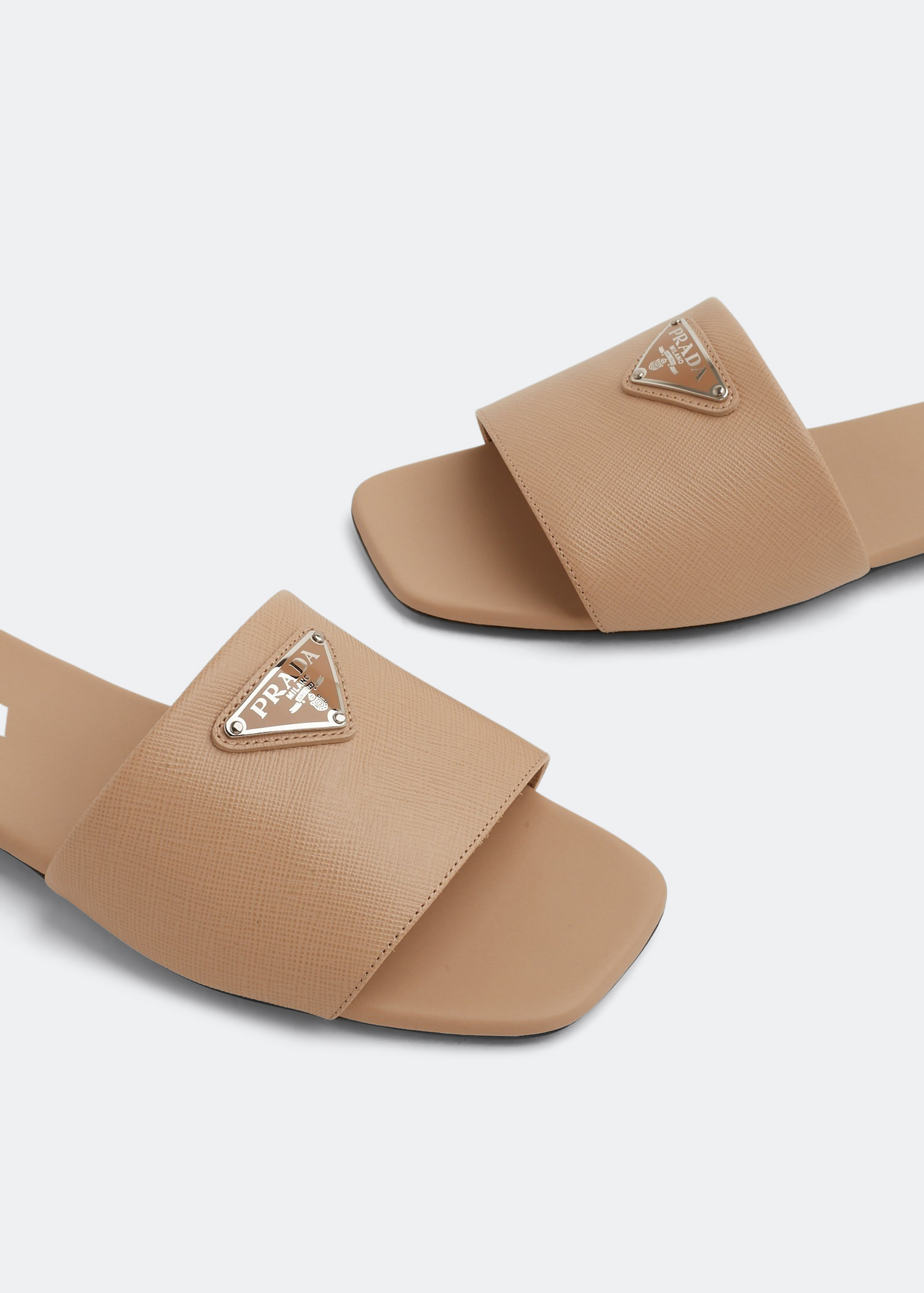 

Saffiano leather sandals, Beige