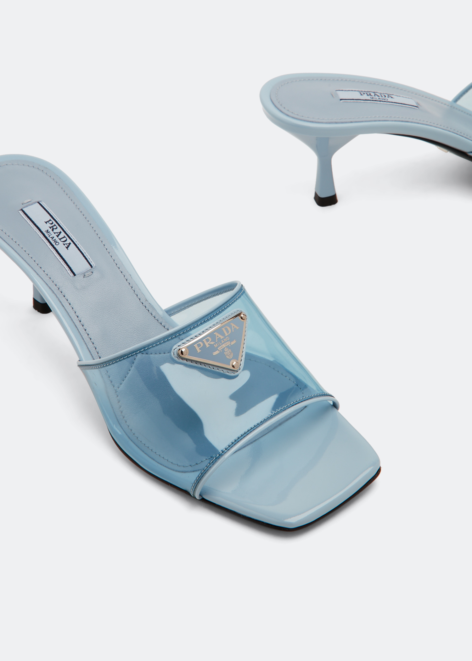 

Plexiglas mules, Blue