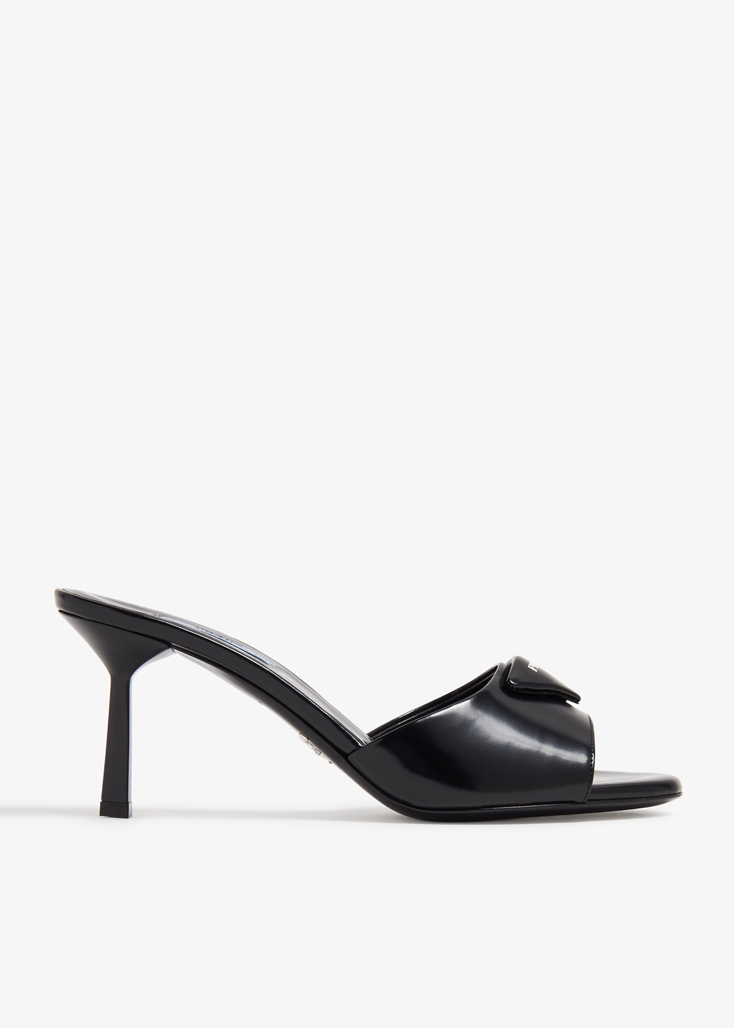 

Brushed leather sandals, Black