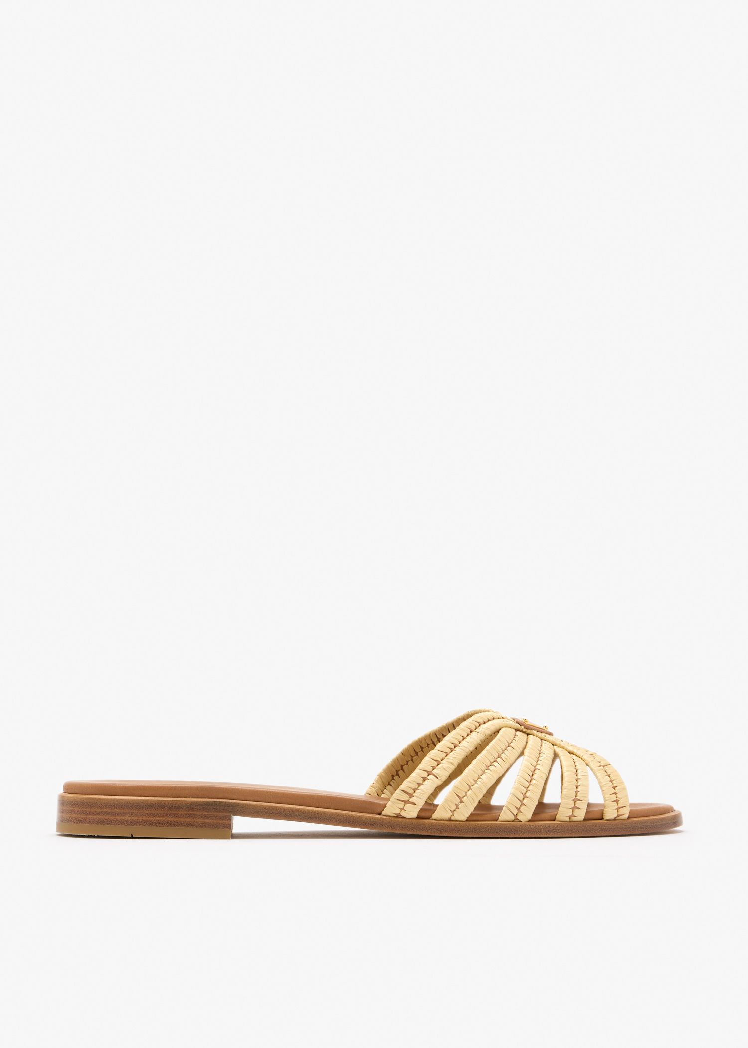 

Crochet slide sandals, Beige