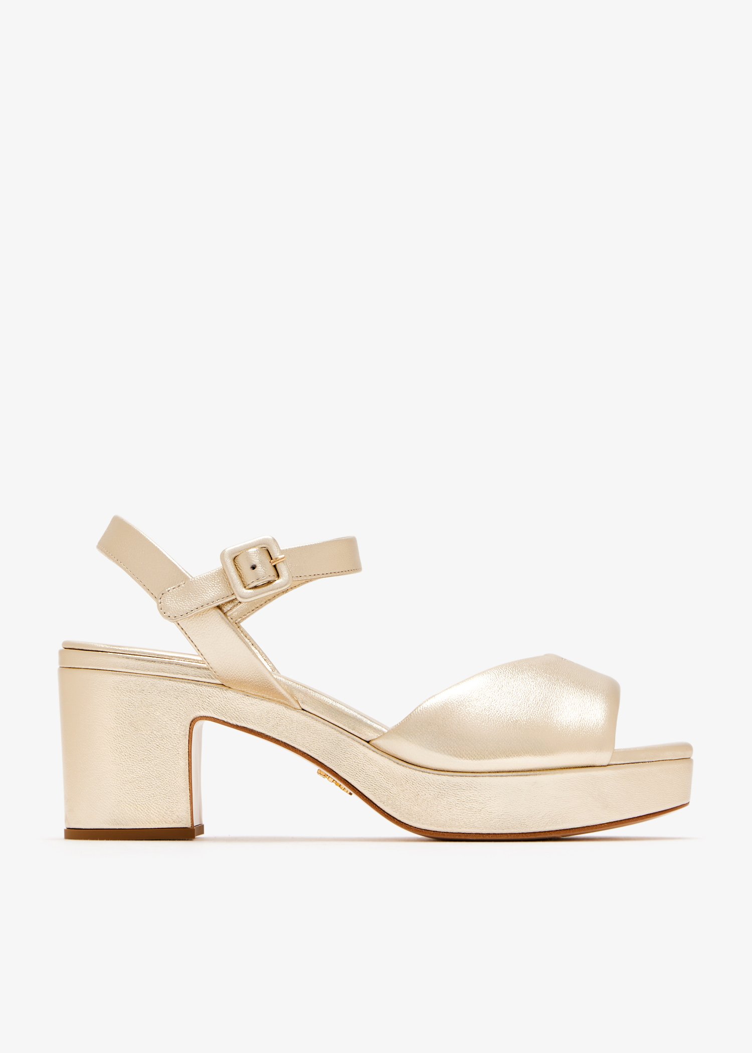 

Padded nappa leather sandals, Gold