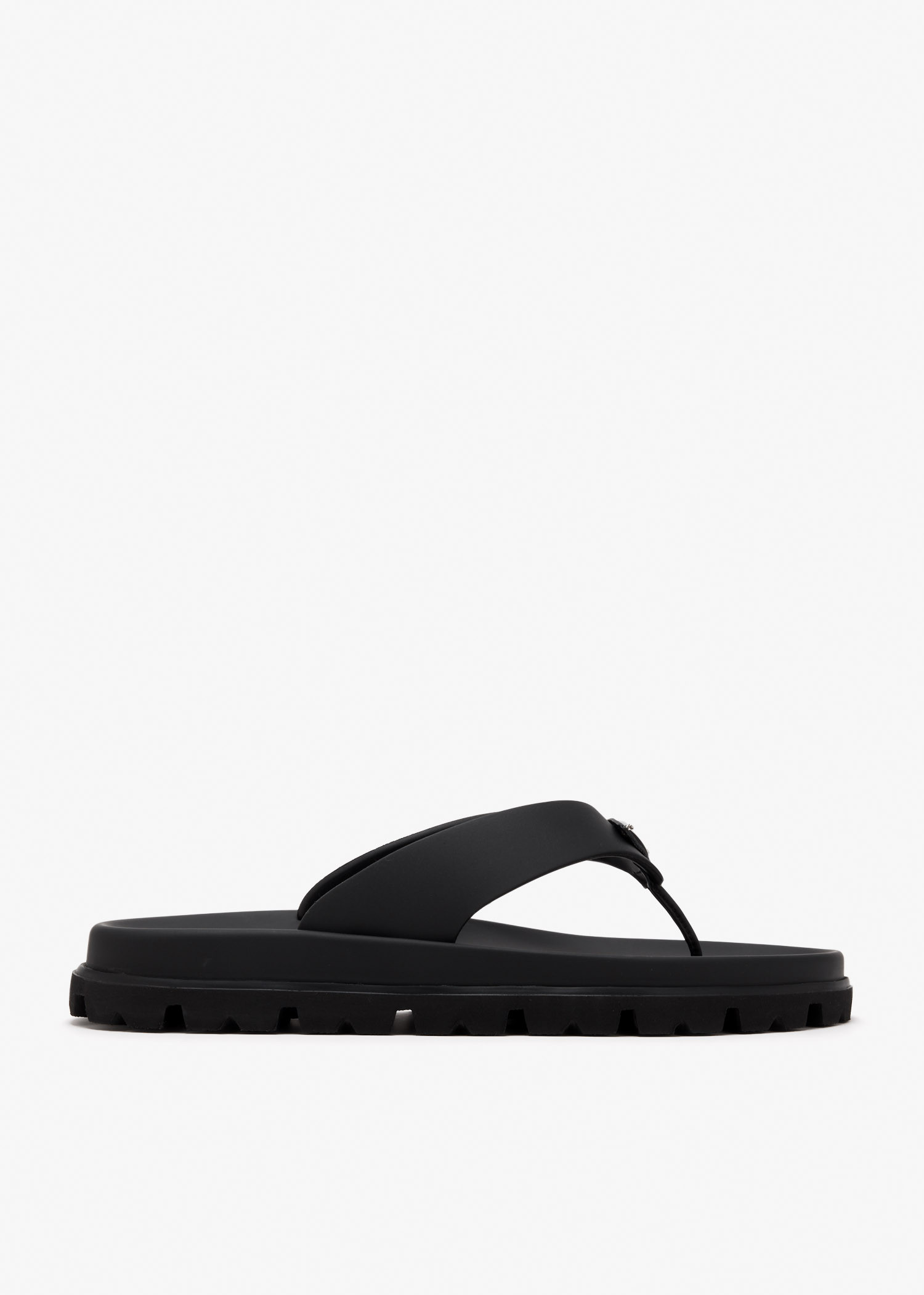

Rubber thong sandals, Black