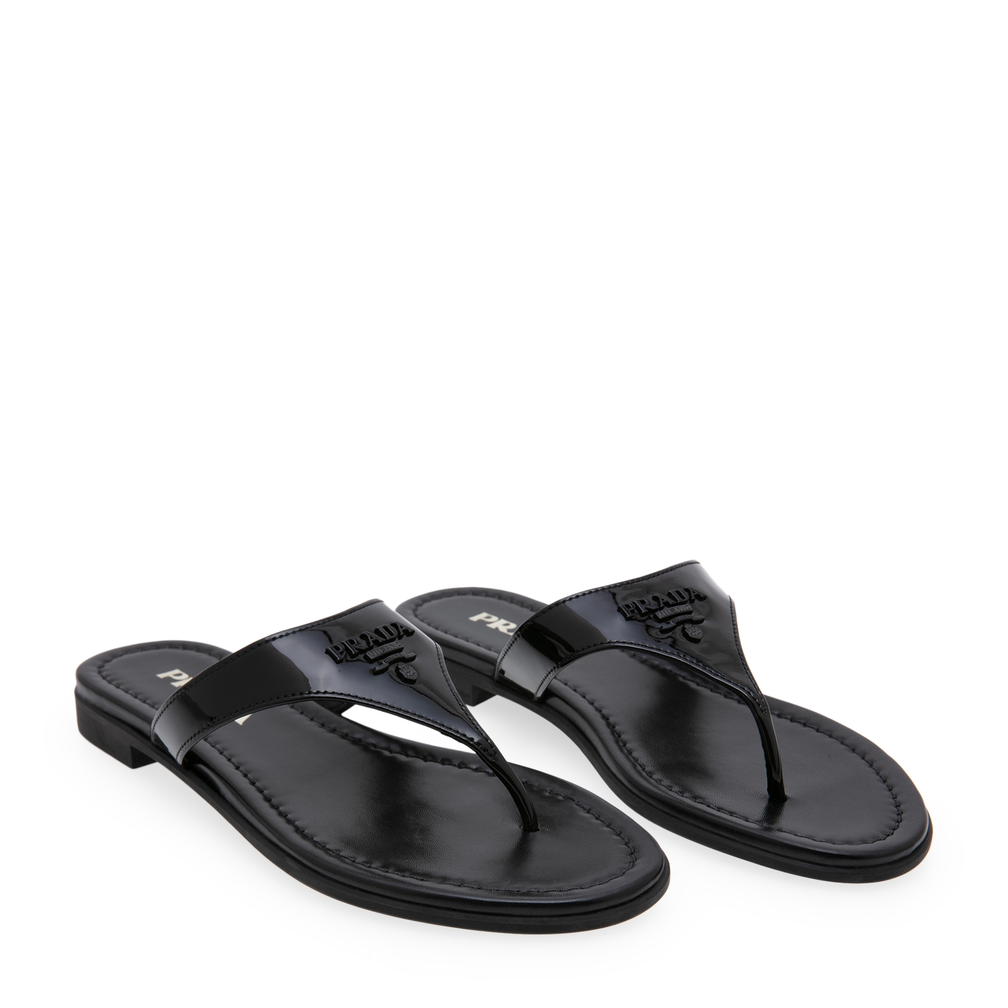 

Patent leather sandals, Black