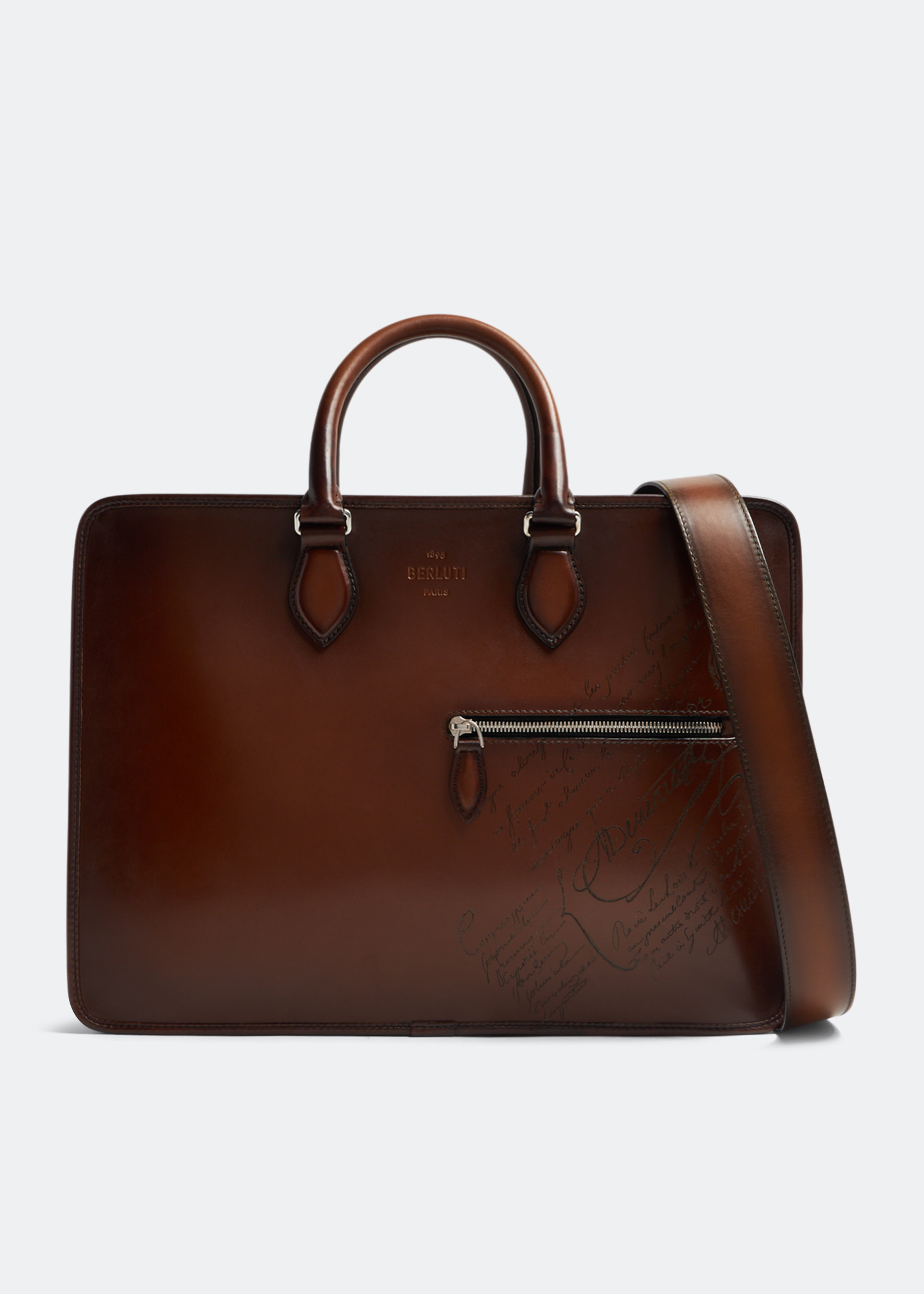 

Un Jour Scritto briefcase, Brown