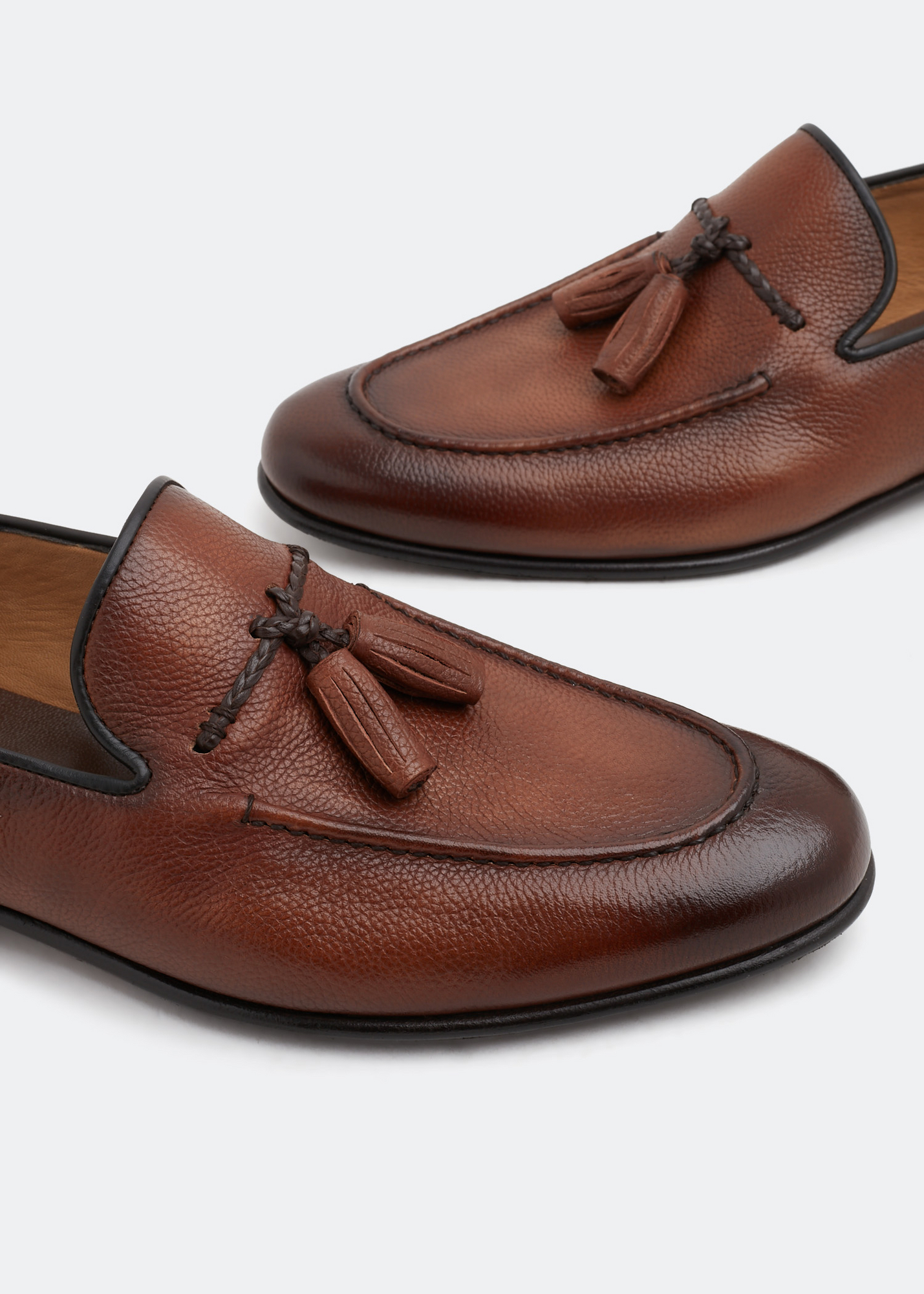 

Tassel leather loafers, Brown