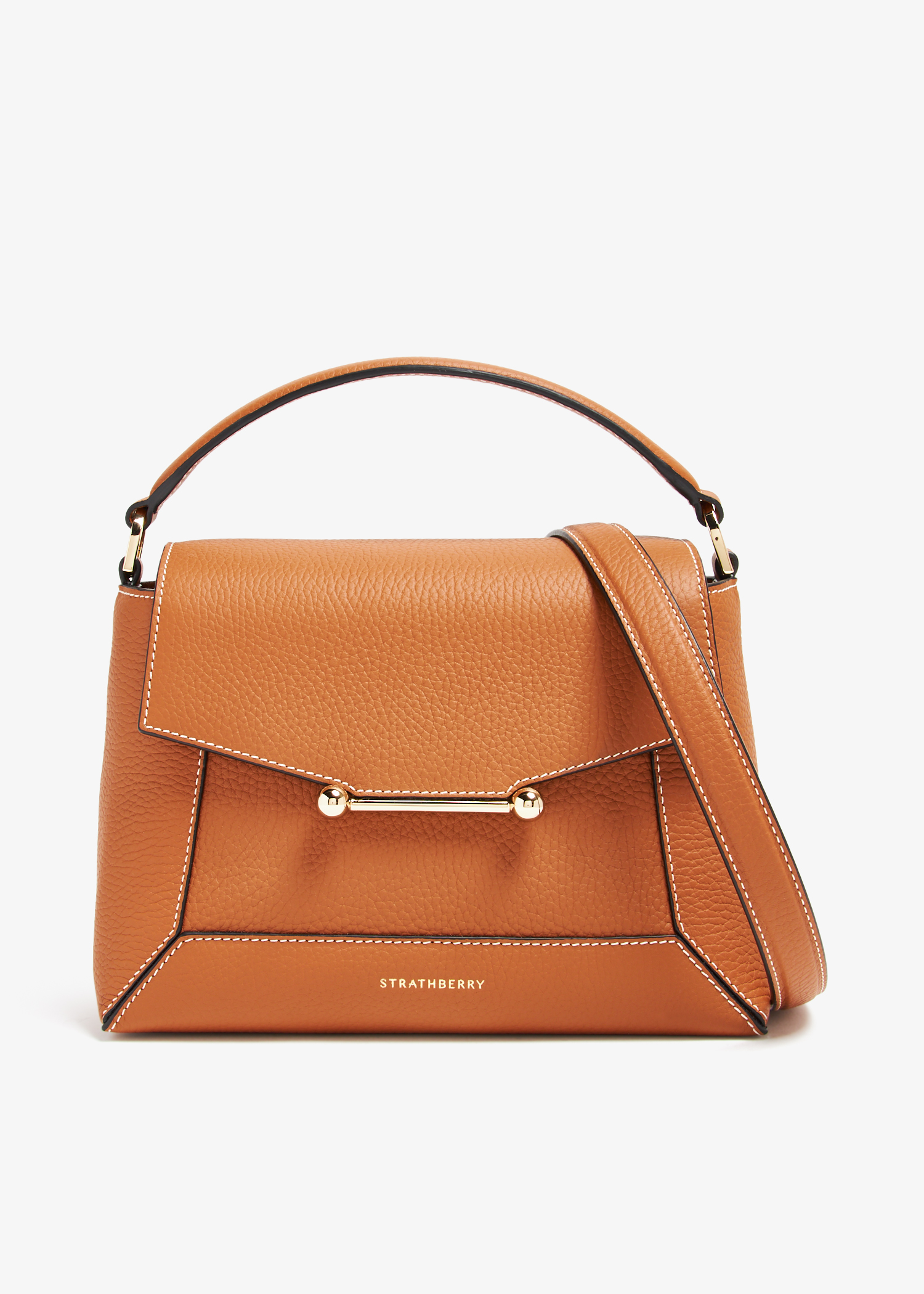 

Mosaic top handle bag, Brown