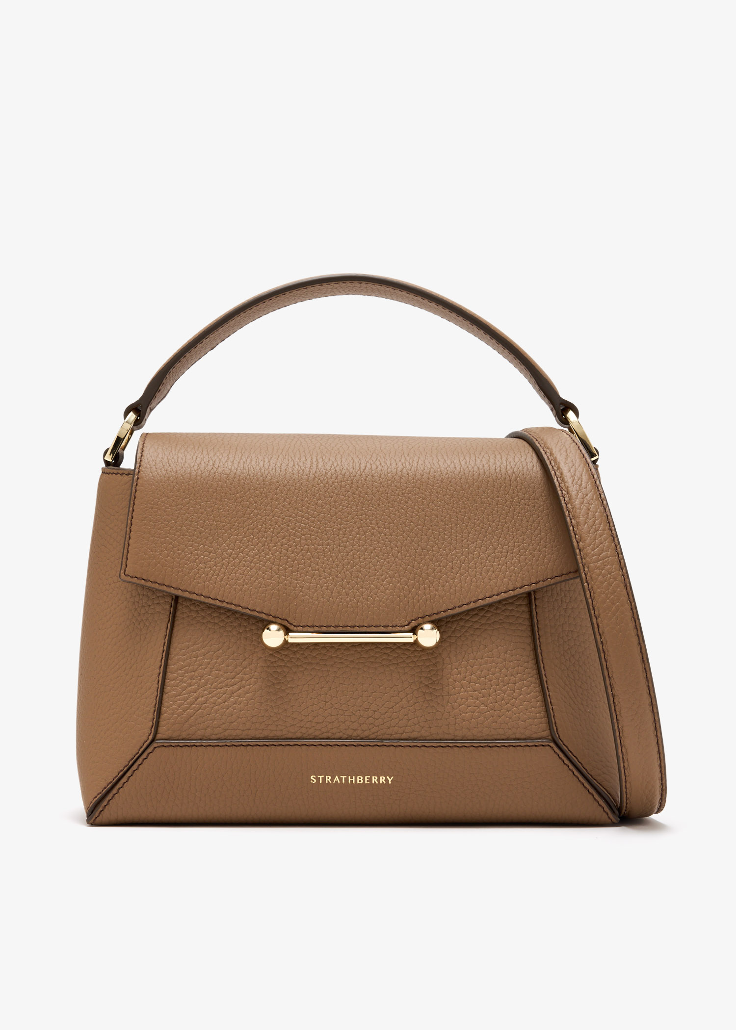 

Mosaic top handle bag, Brown