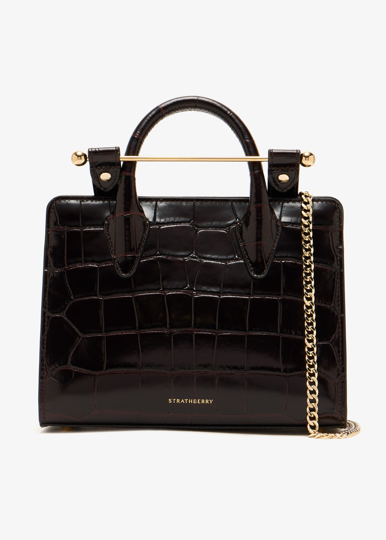 

Mini tote bag, Brown