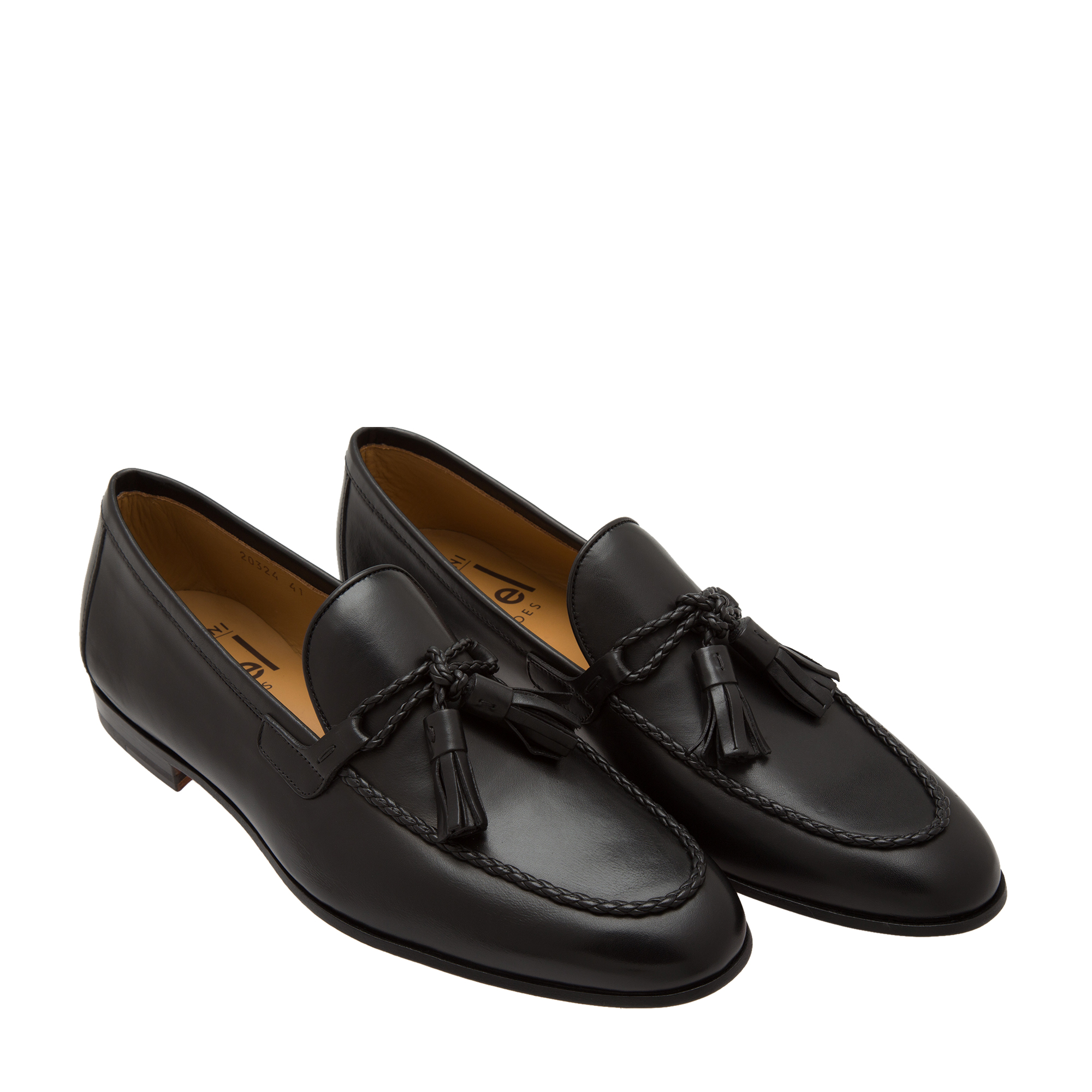 

Leather tassel loafers, Black