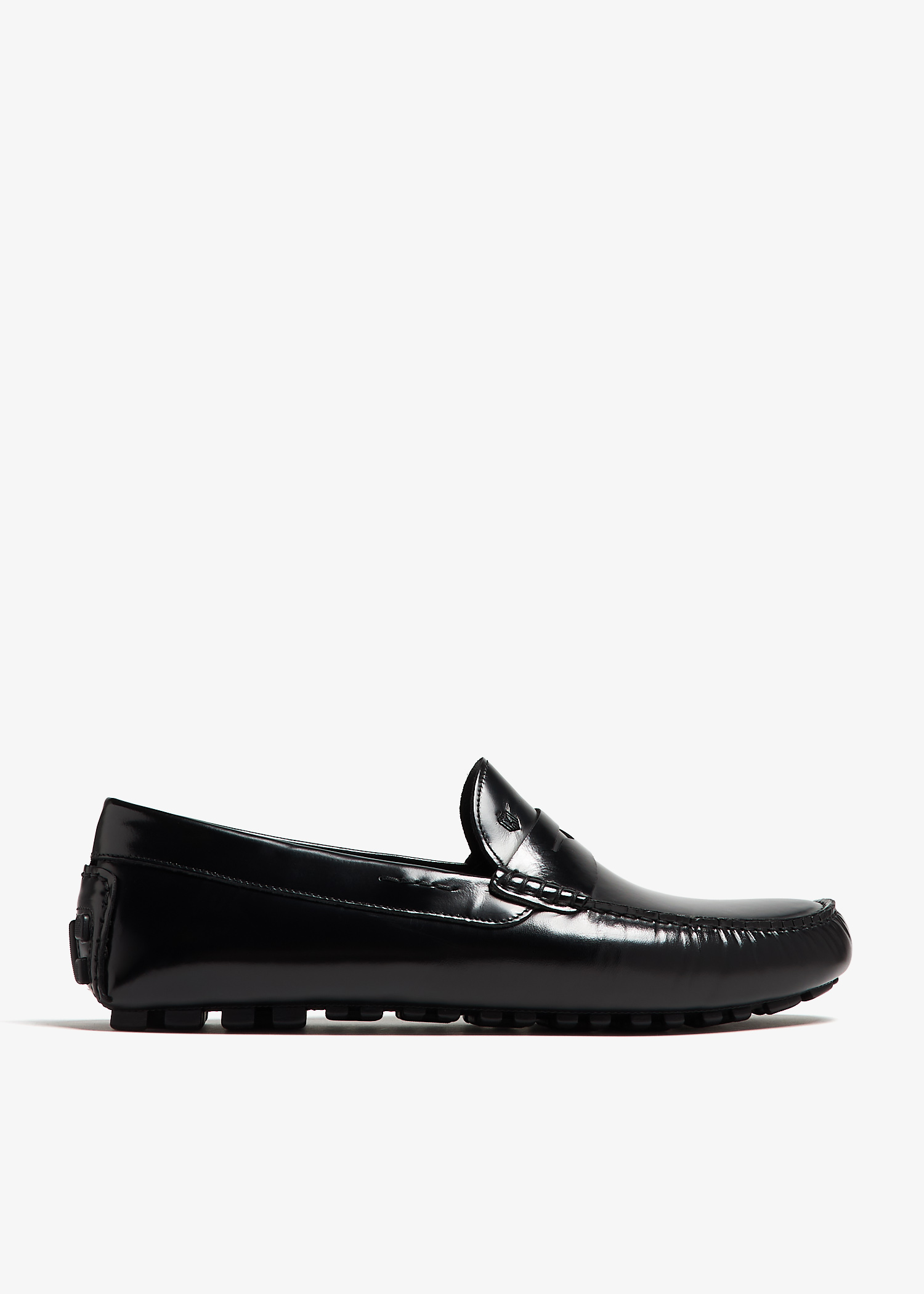 

Victor leather driver loafers, Black