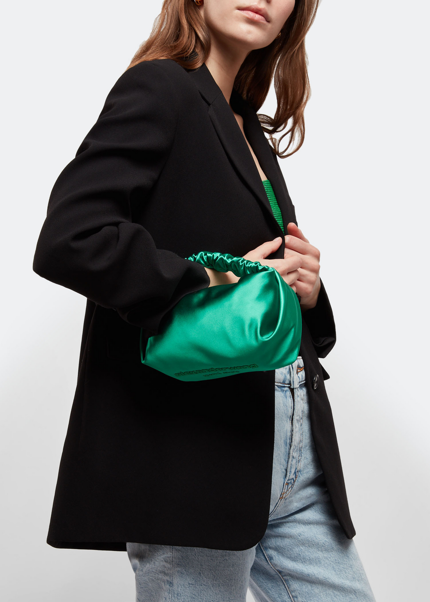 

Scrunchie mini bag, Green