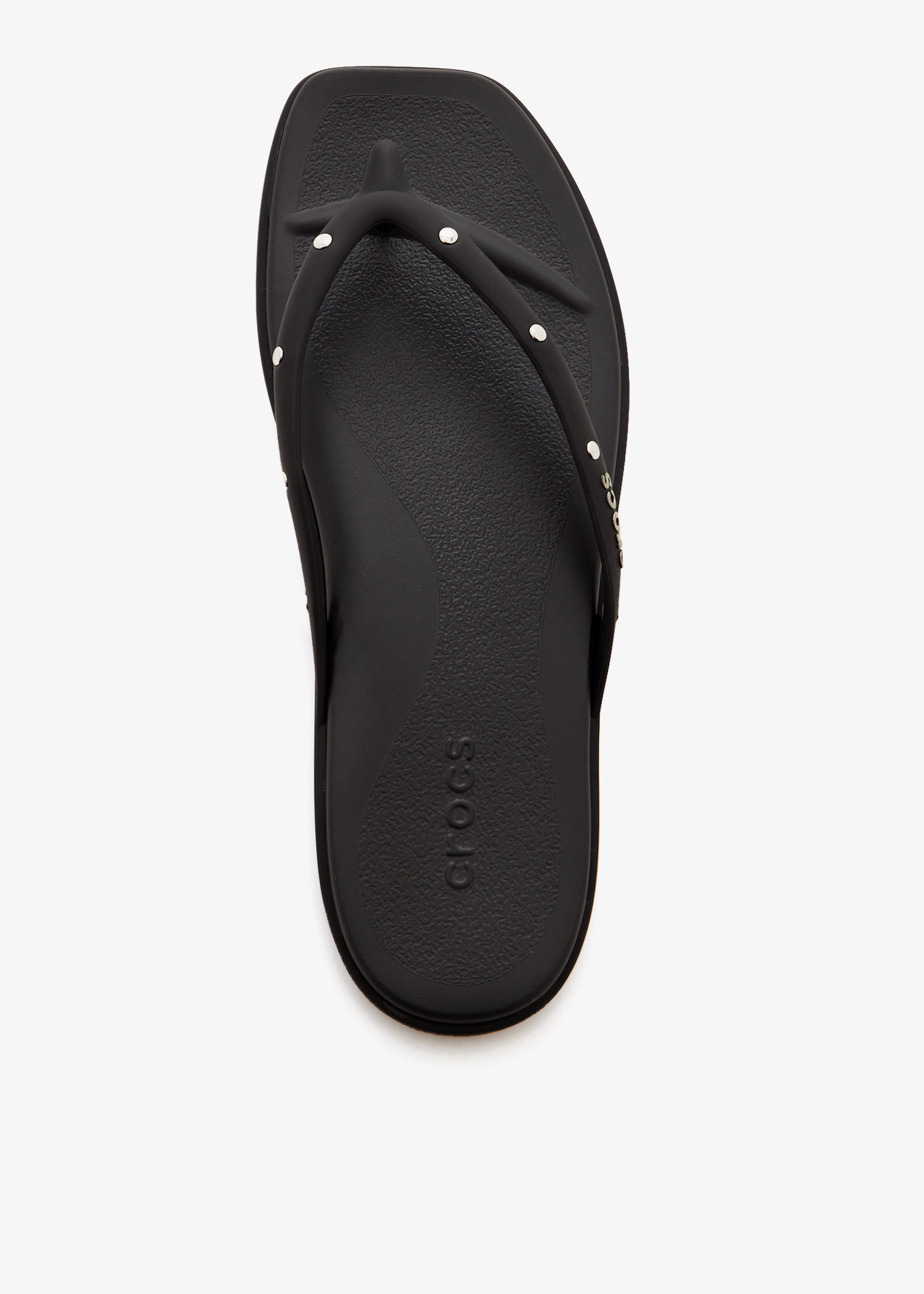 

Miami studded flip flops, Black