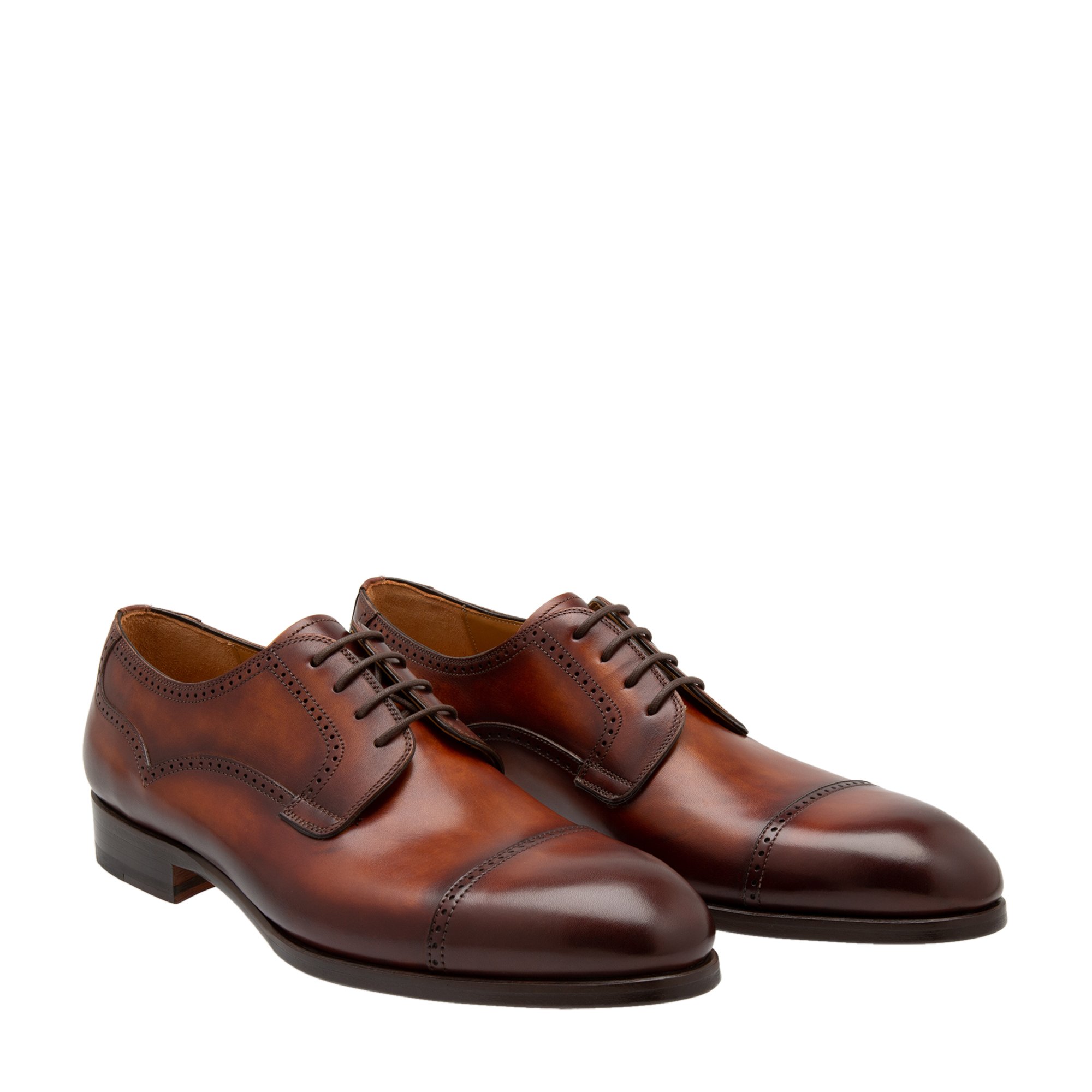 

Leather derby shoes, Brown