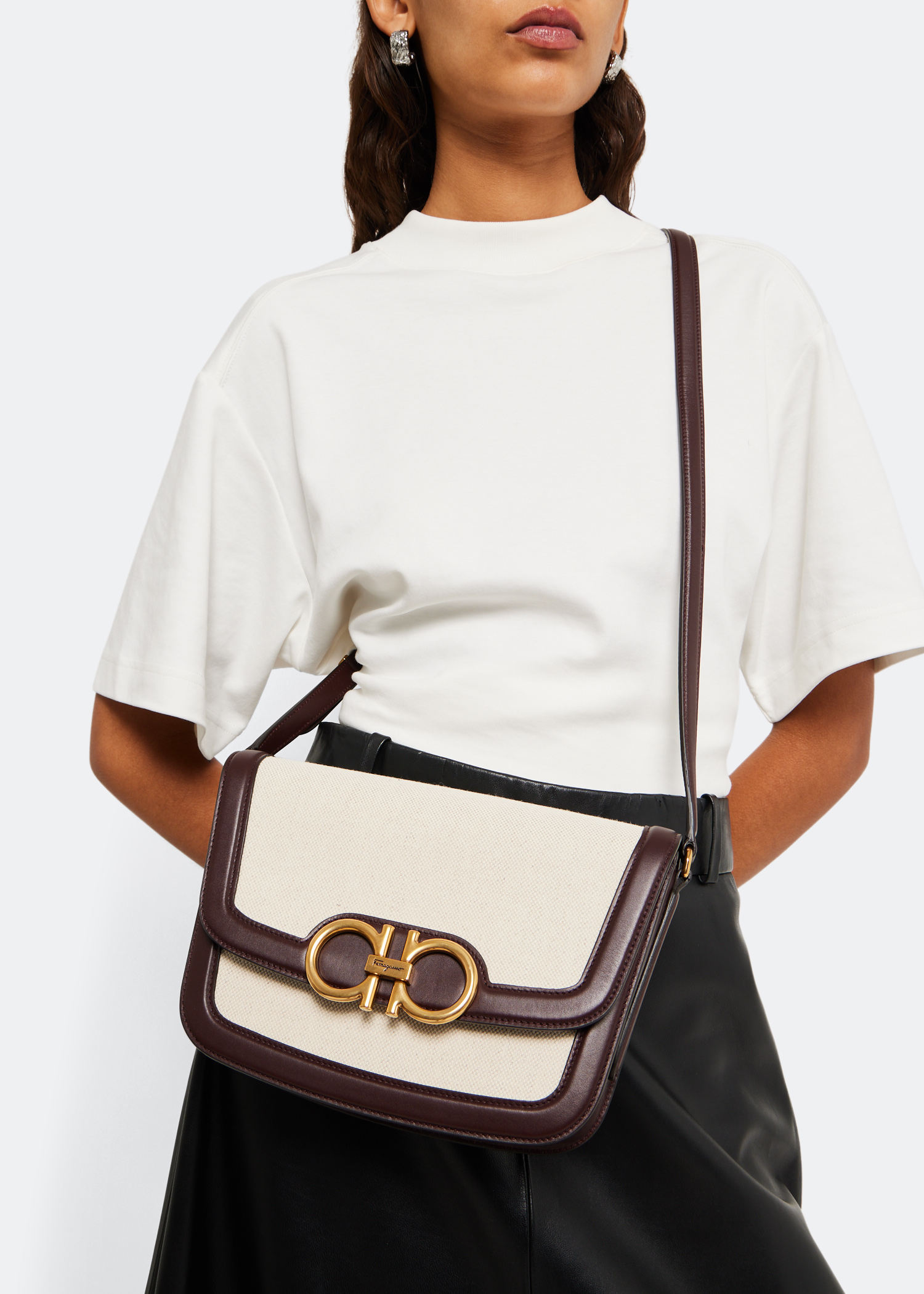 

Trapezio flap bag, Beige