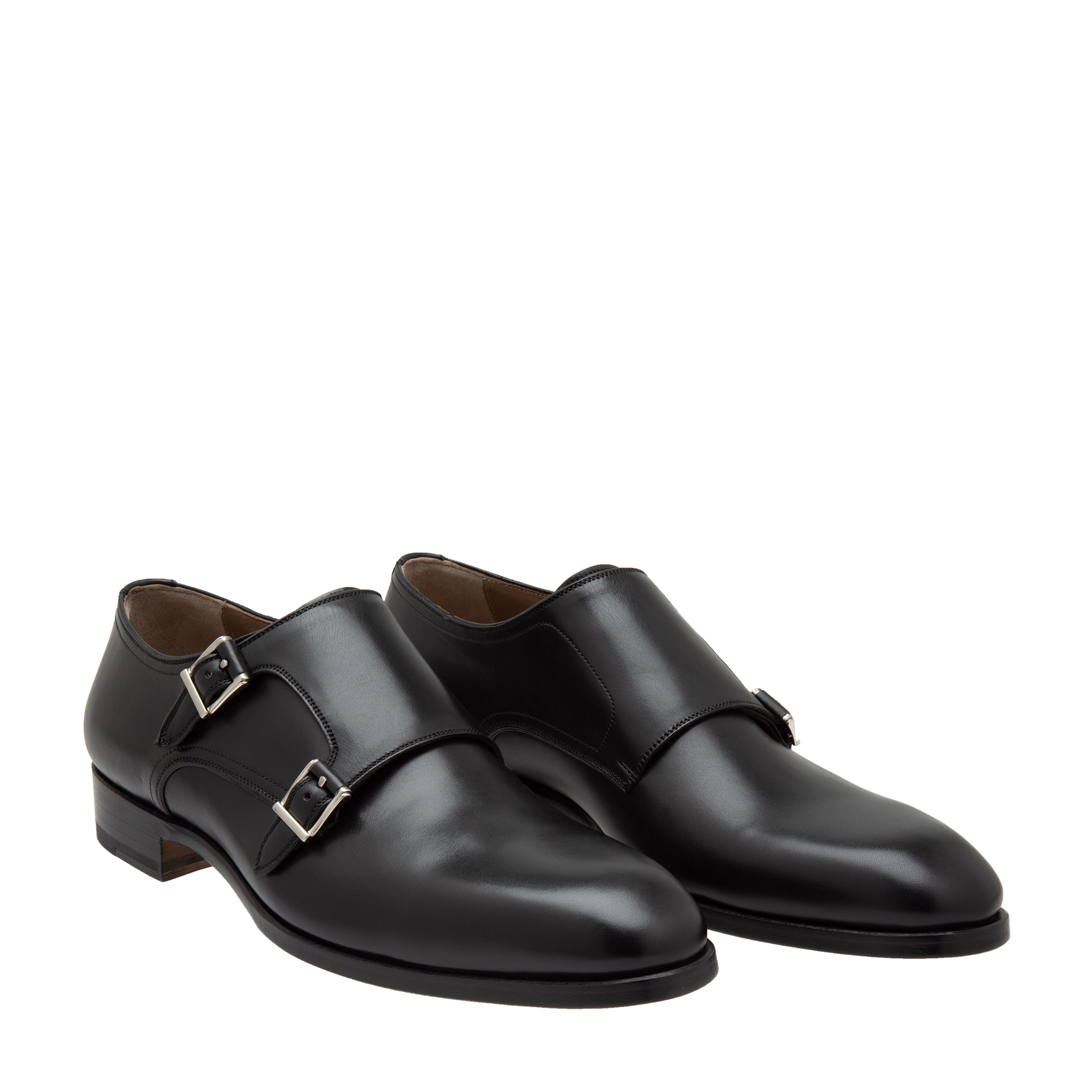 

Leather oxford lace-up shoes, Black
