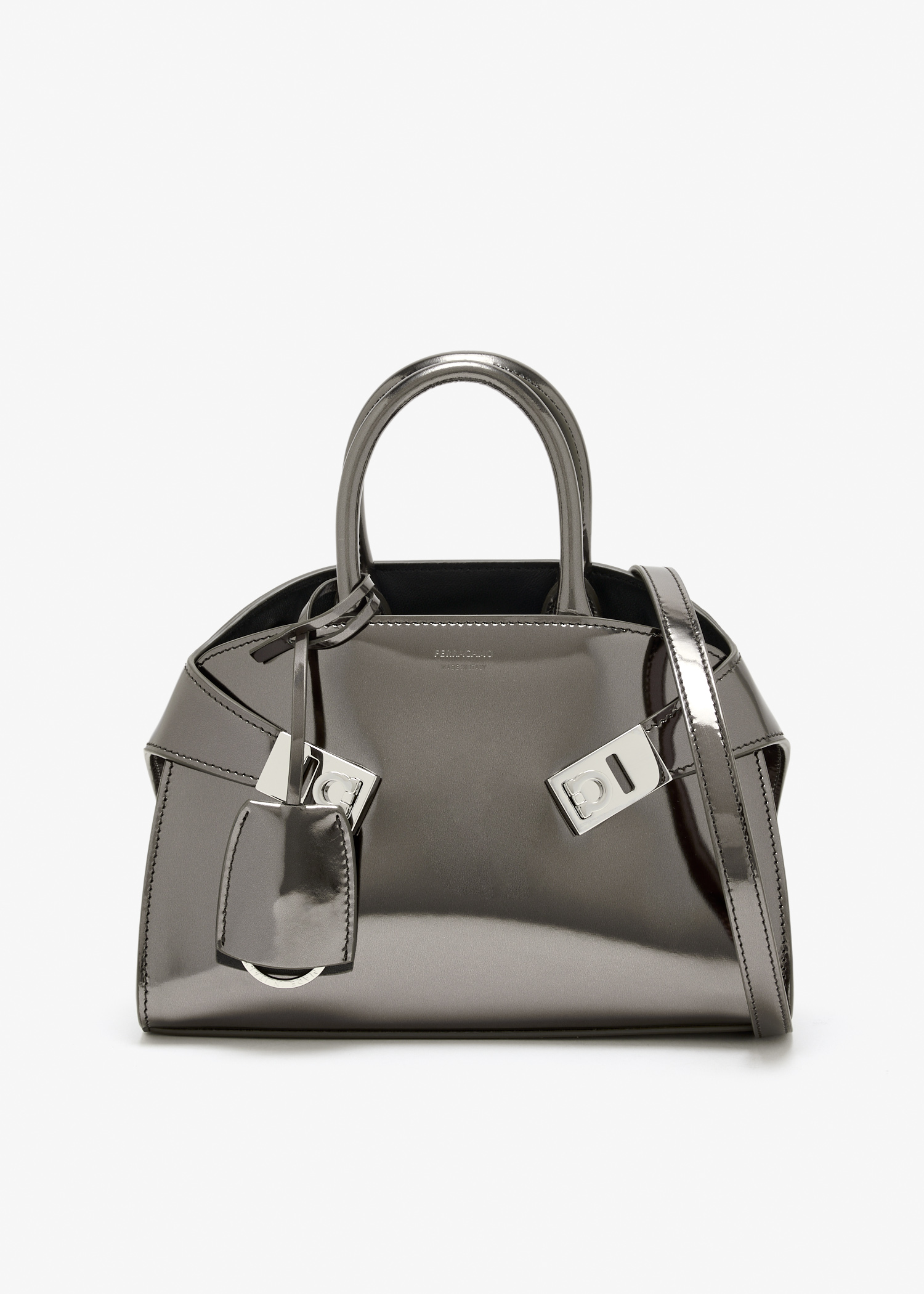 

Mini Hug top-handle bag, Grey