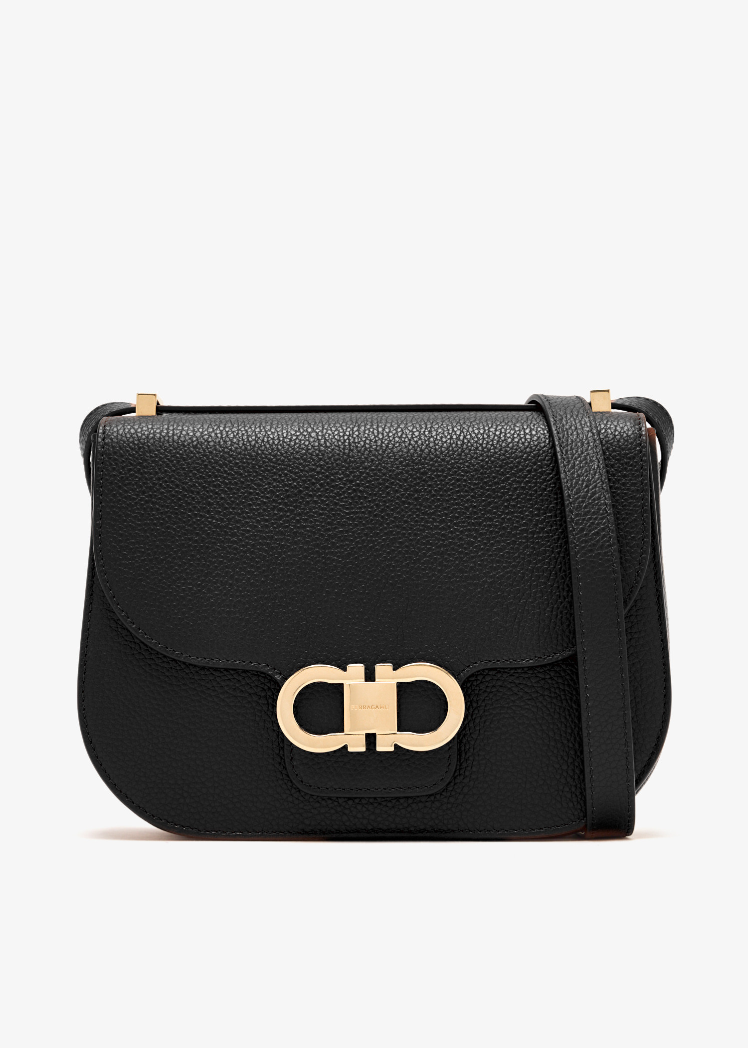 

Mini Double Gancini crossbody bag, Black