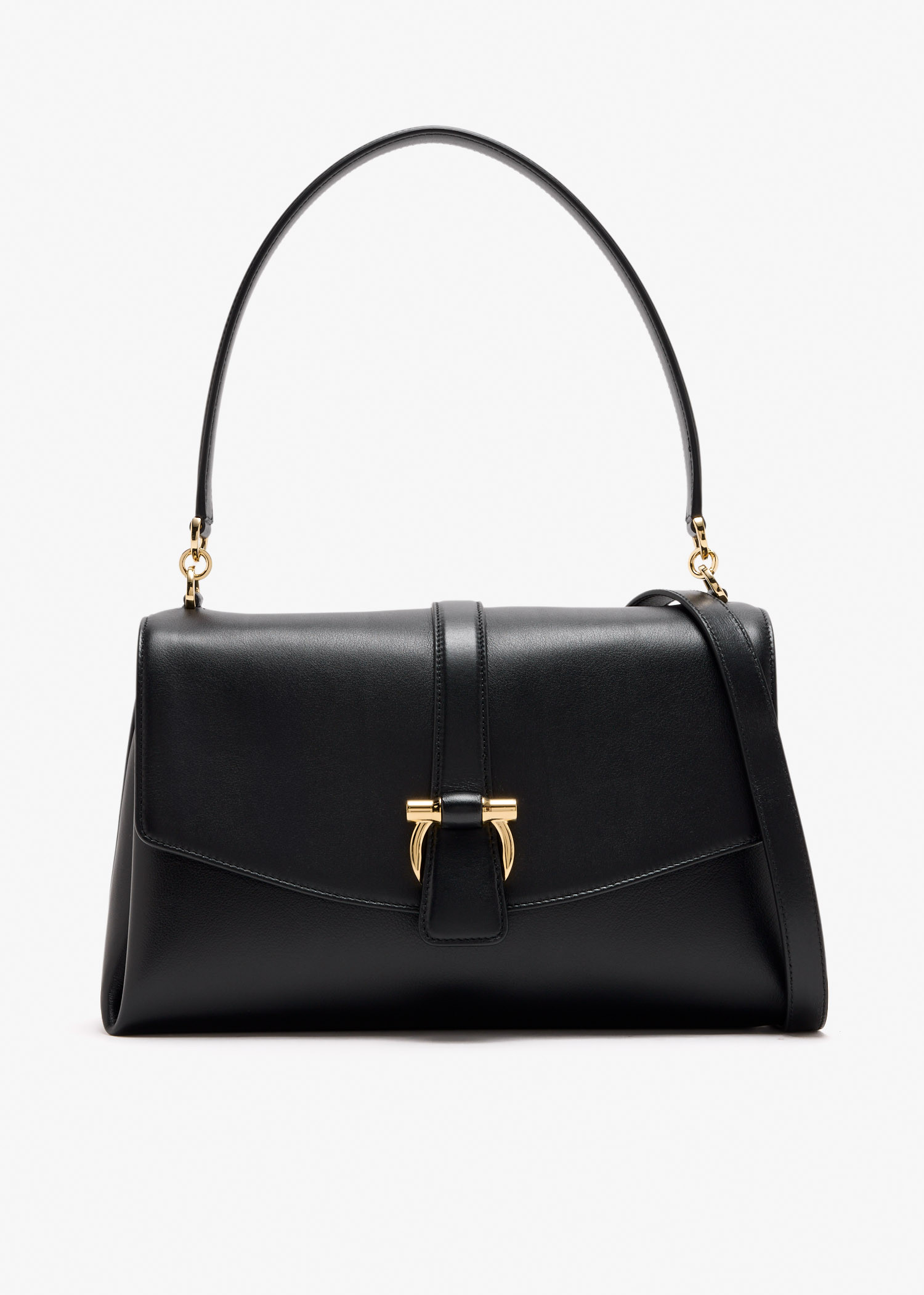 

Gancio medium top handle bag, Black