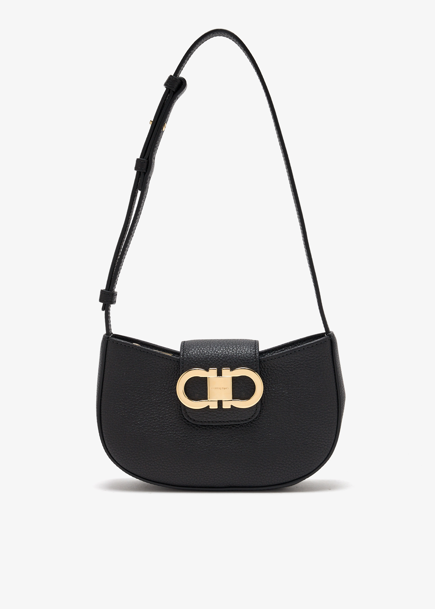 

Double Gancini mini bag, Black