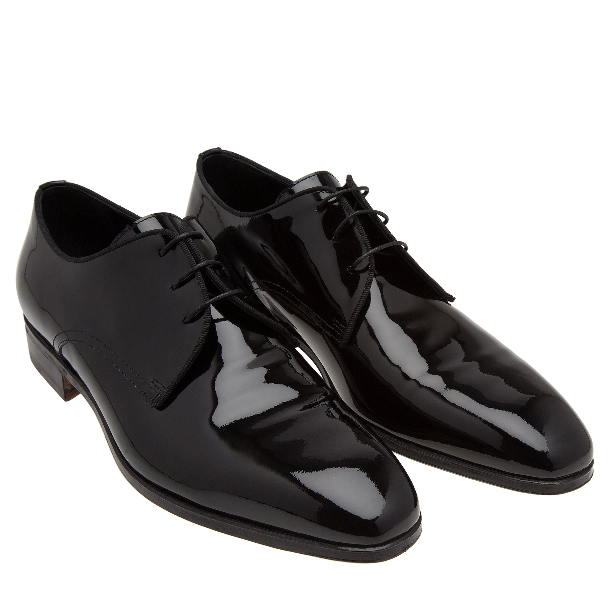 

Scala patent-leather Derby shoes, Black