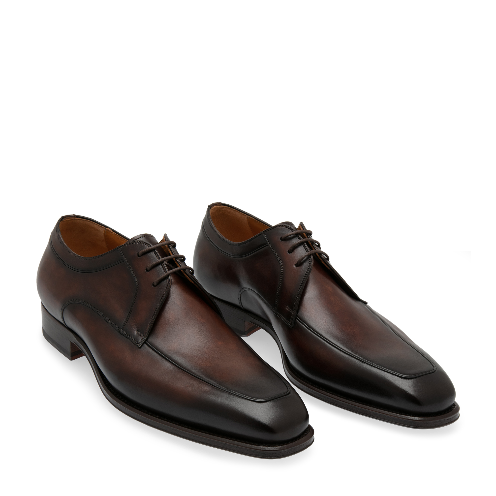 

Leather derby formal shoes, Brown