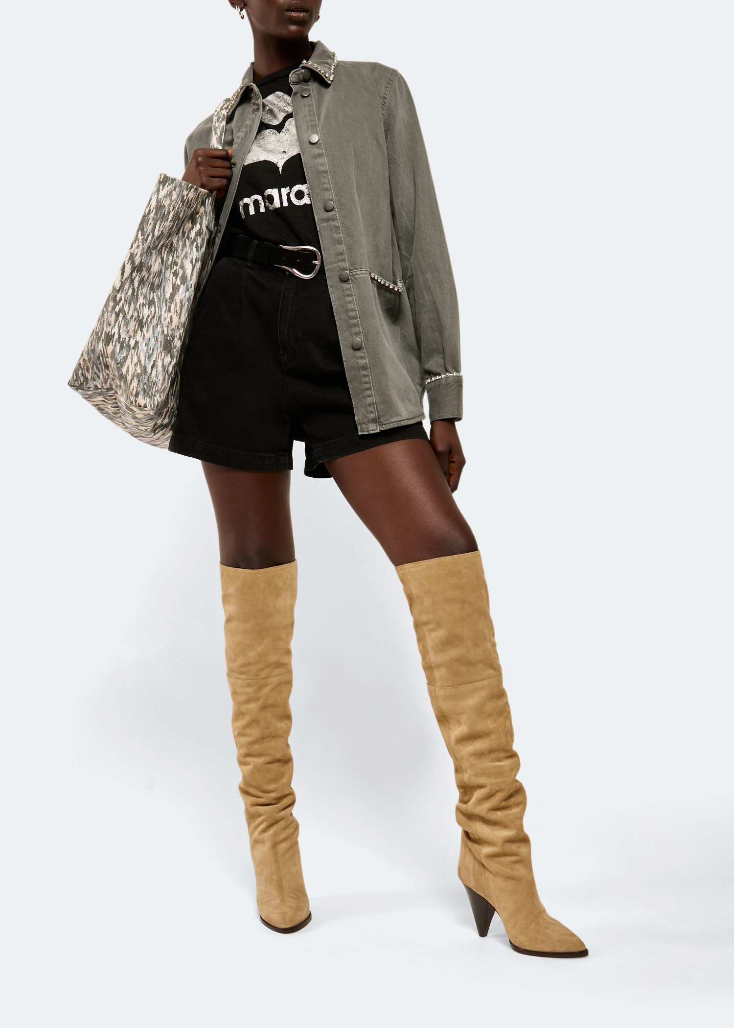 Riria suede boots, Beige