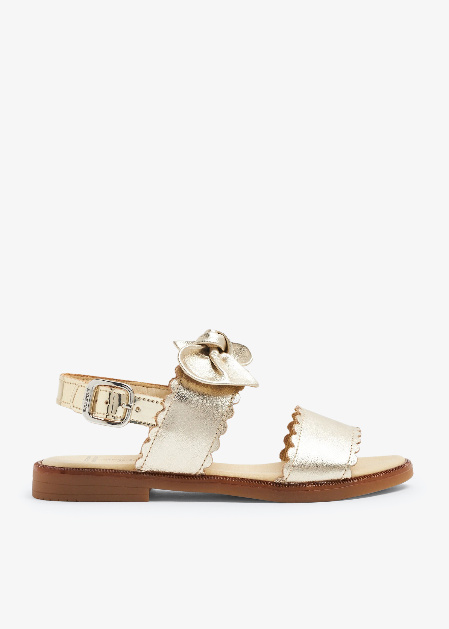 

Bow sandals, Gold