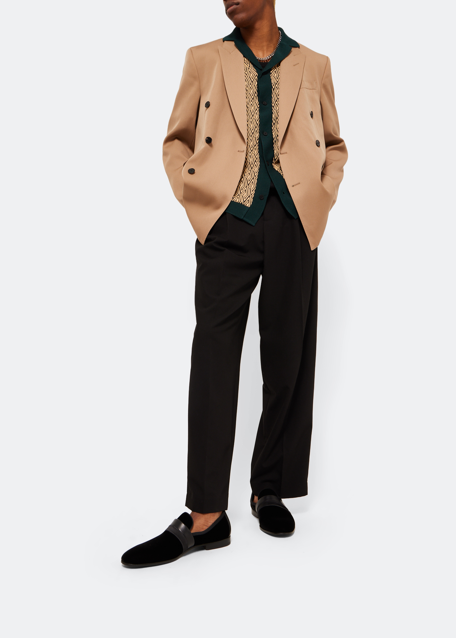 

Velvet loafers, Black