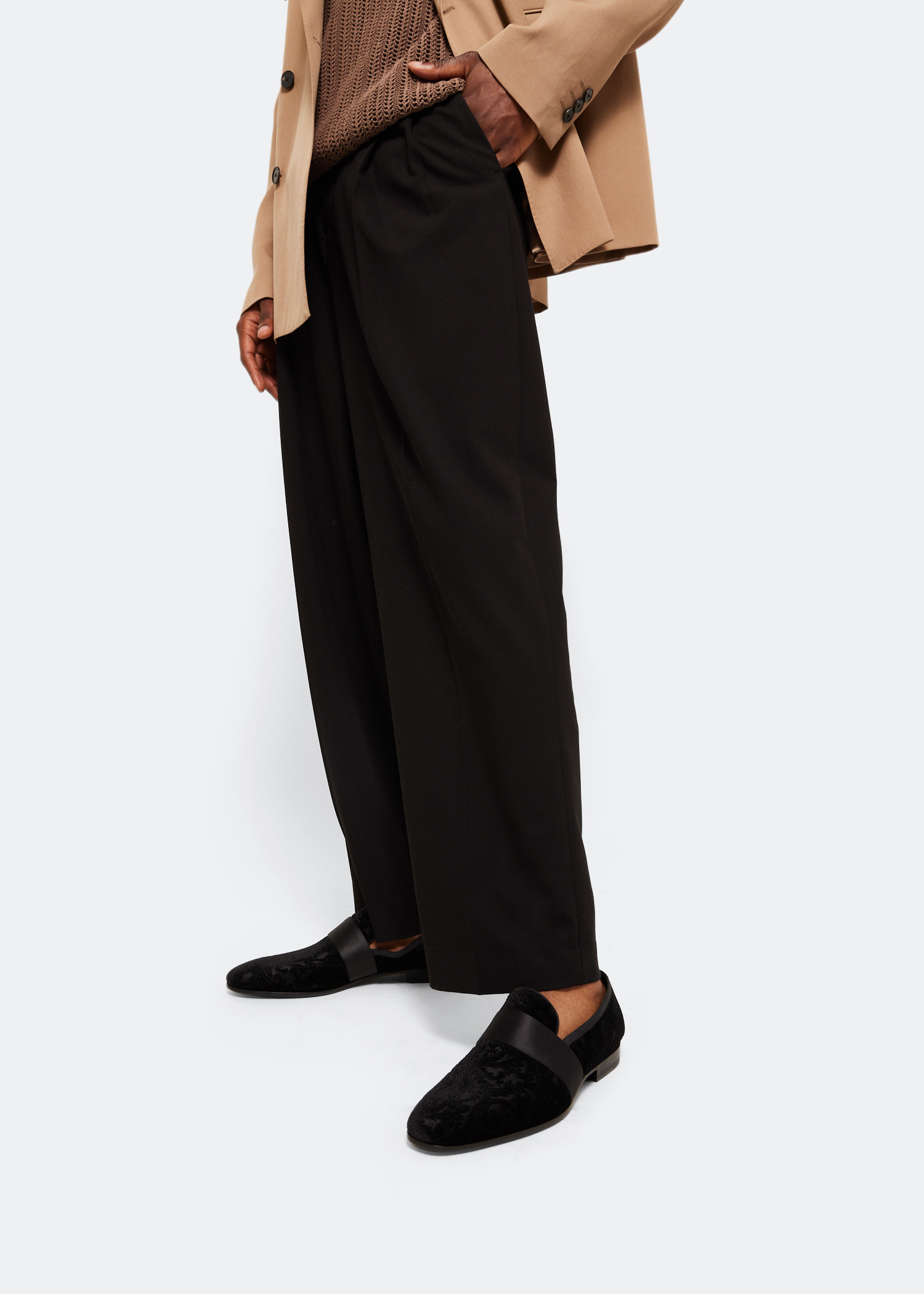 

Velvet loafers, Black