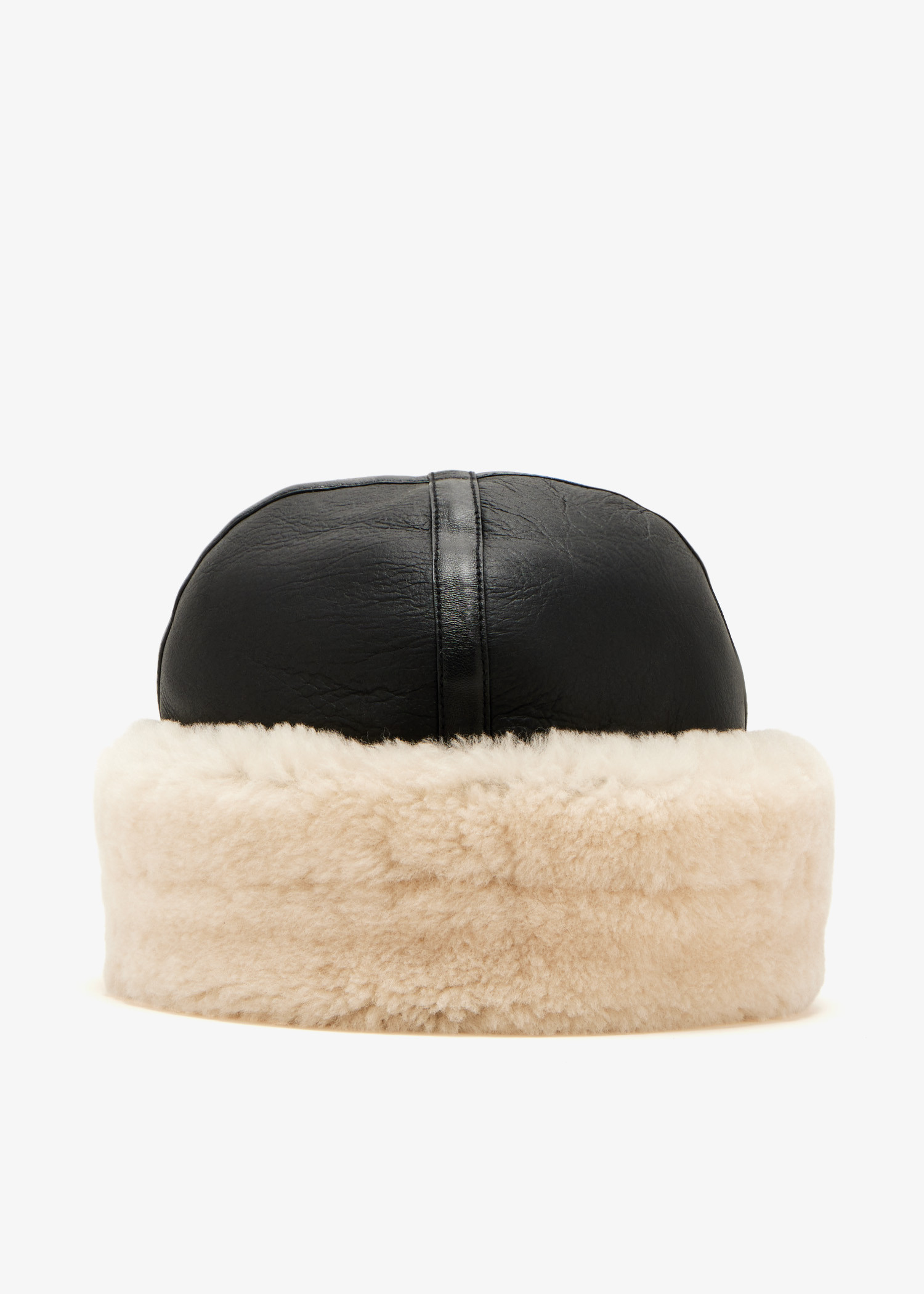 

Shearling winter hat, Black