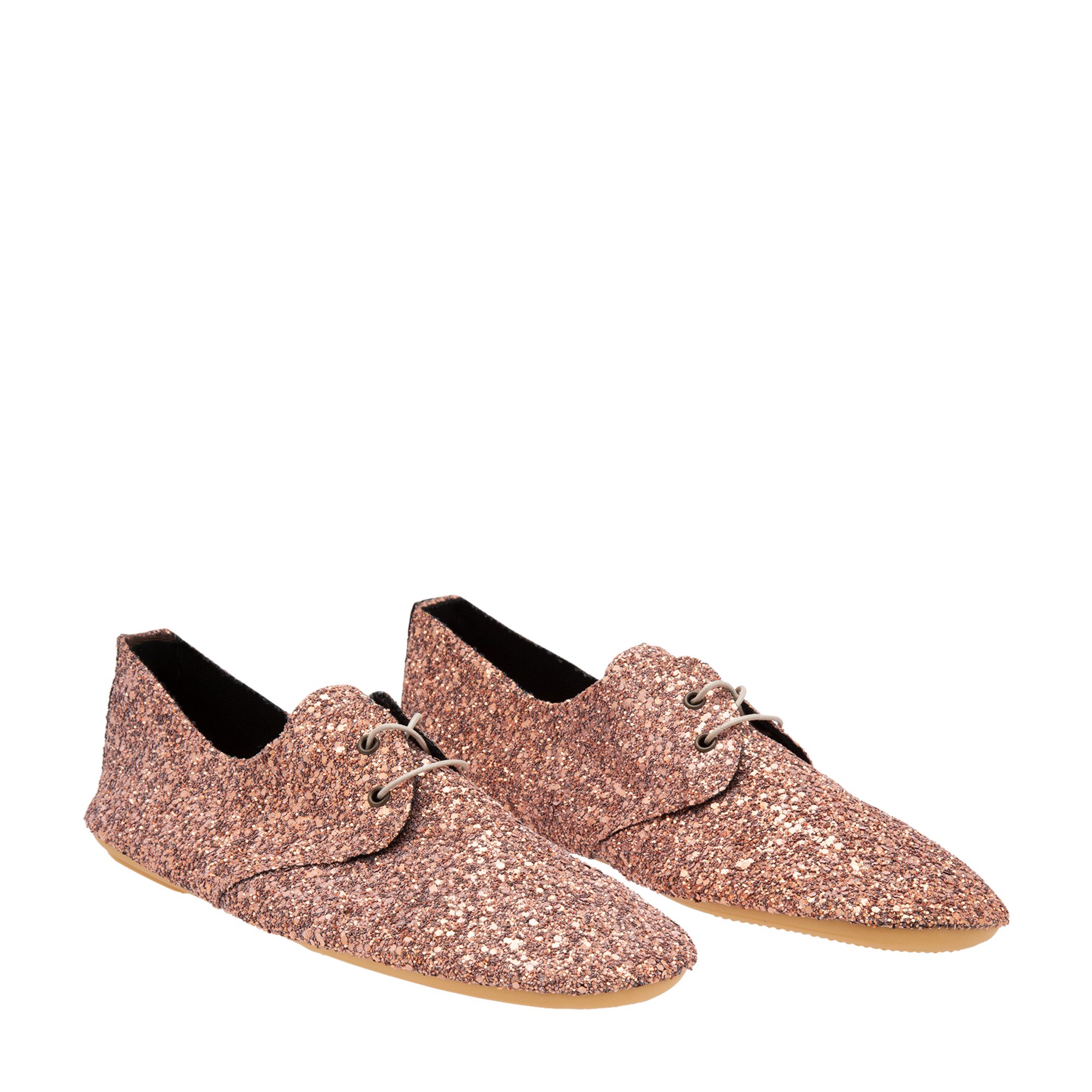 

Glitter lace-up flats, Pink