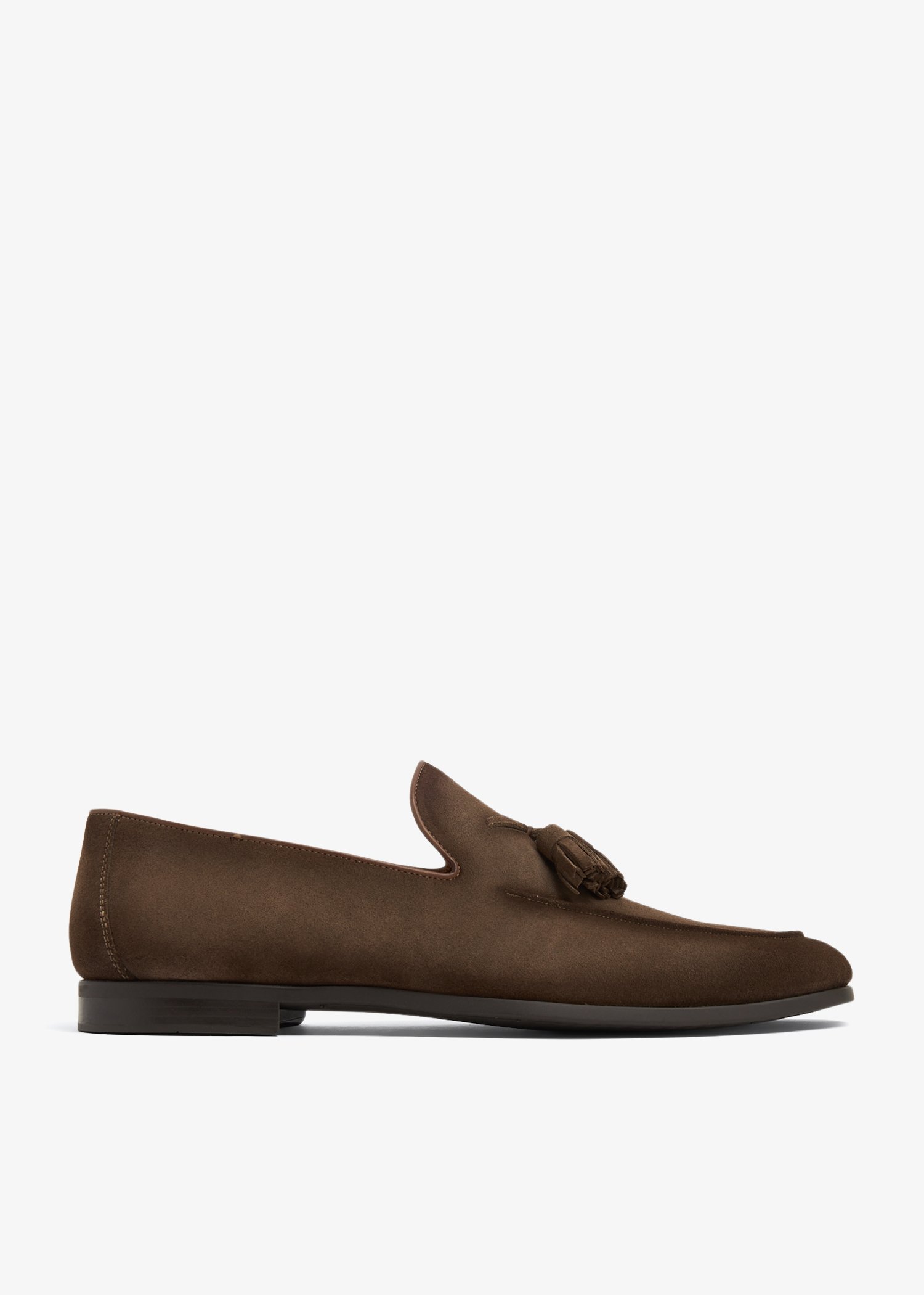 

Suede tassel loafers, Brown