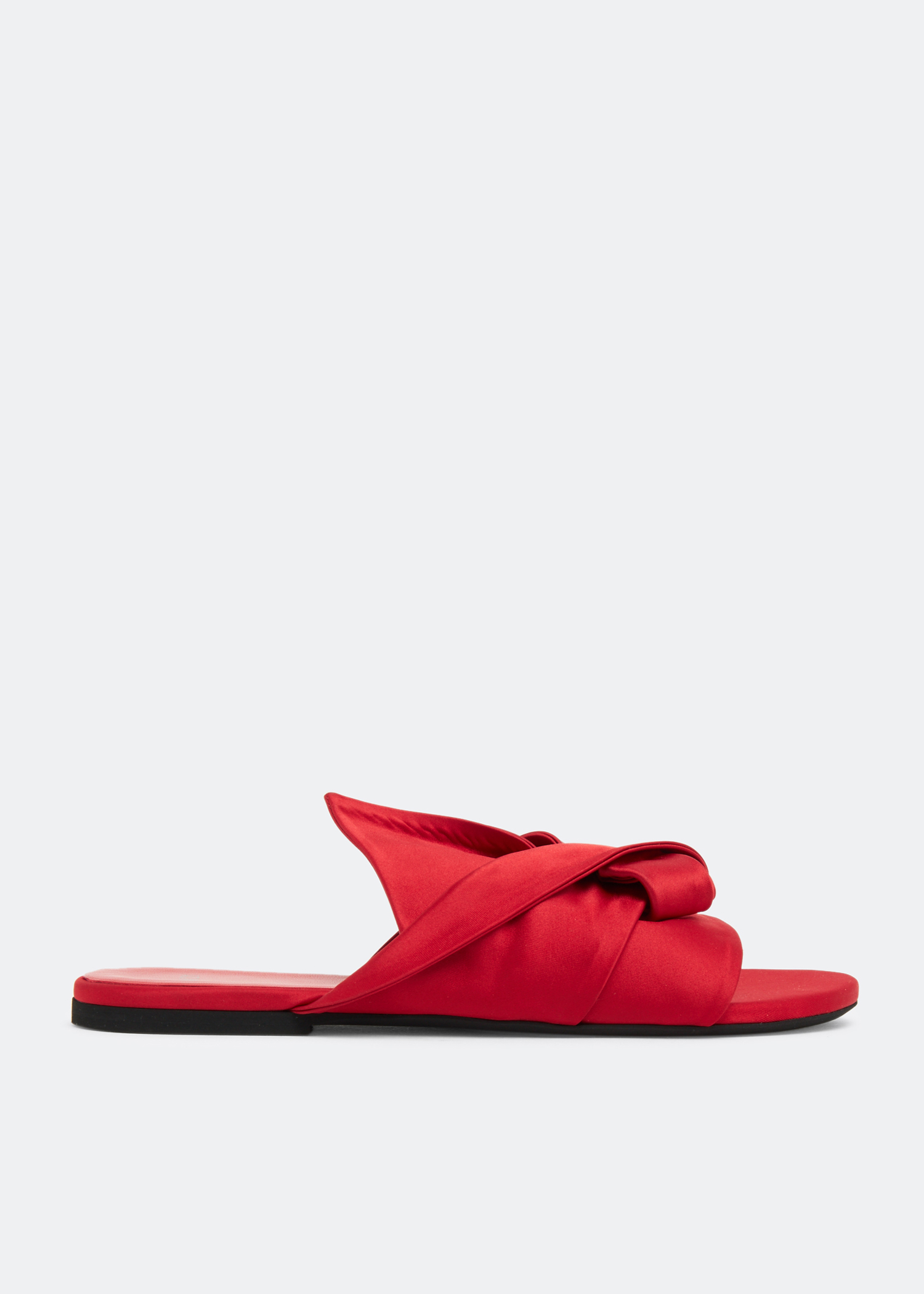 

Bow slide sandals, Red