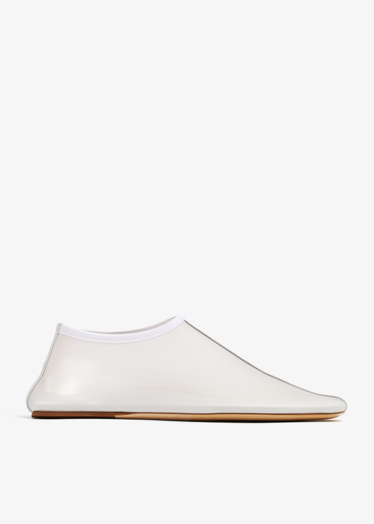 

Mesh flat ballerinas, White