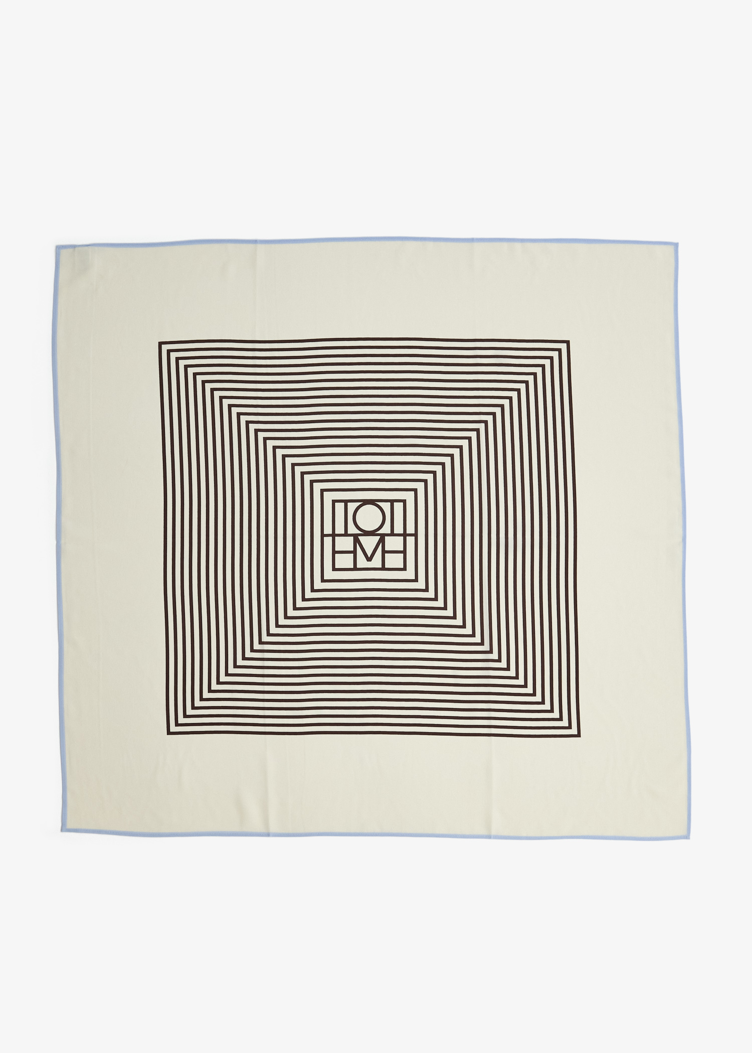 

Centered monogram silk scarf, Beige