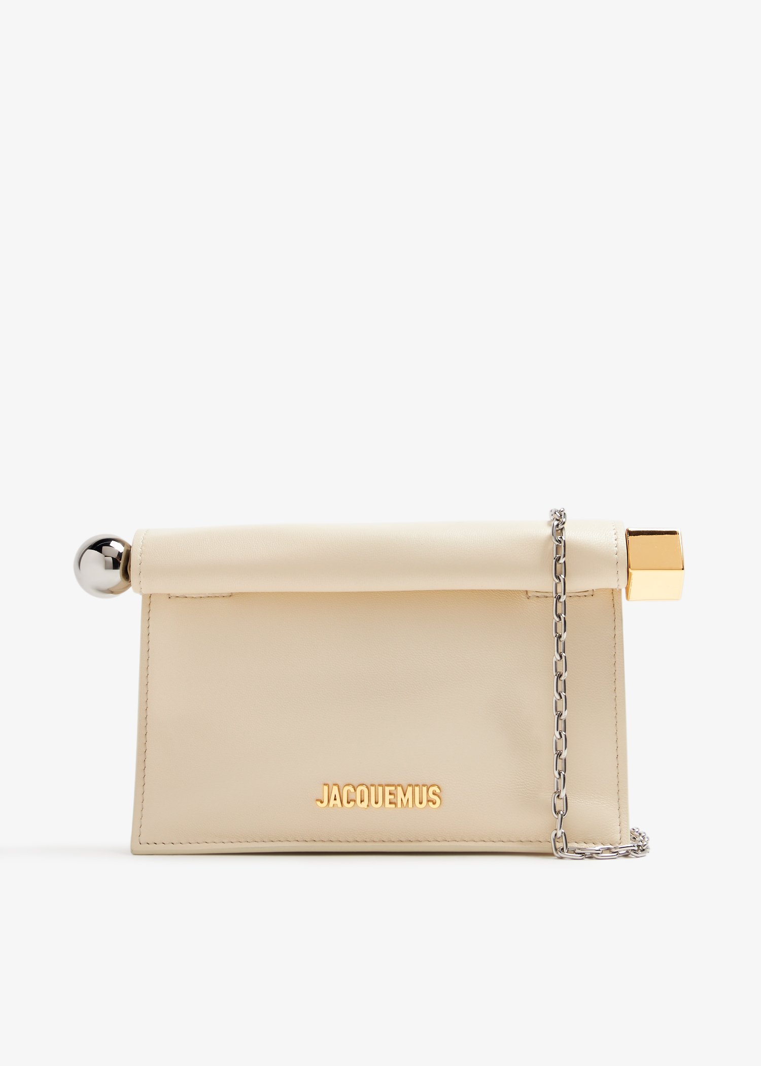 

La Petite Pochette Rond Carré clutch, Beige