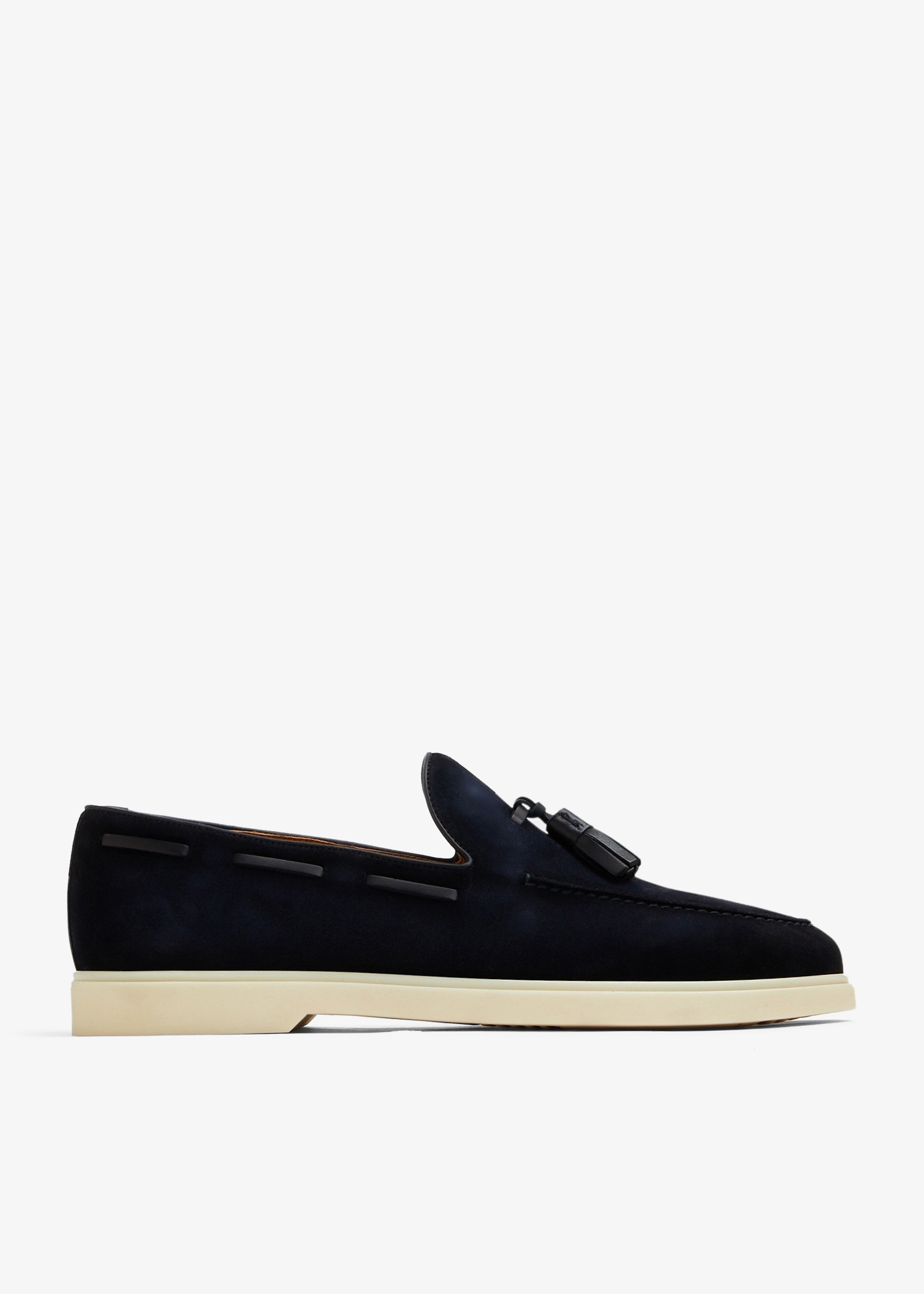 

Suede tassel loafers, Blue