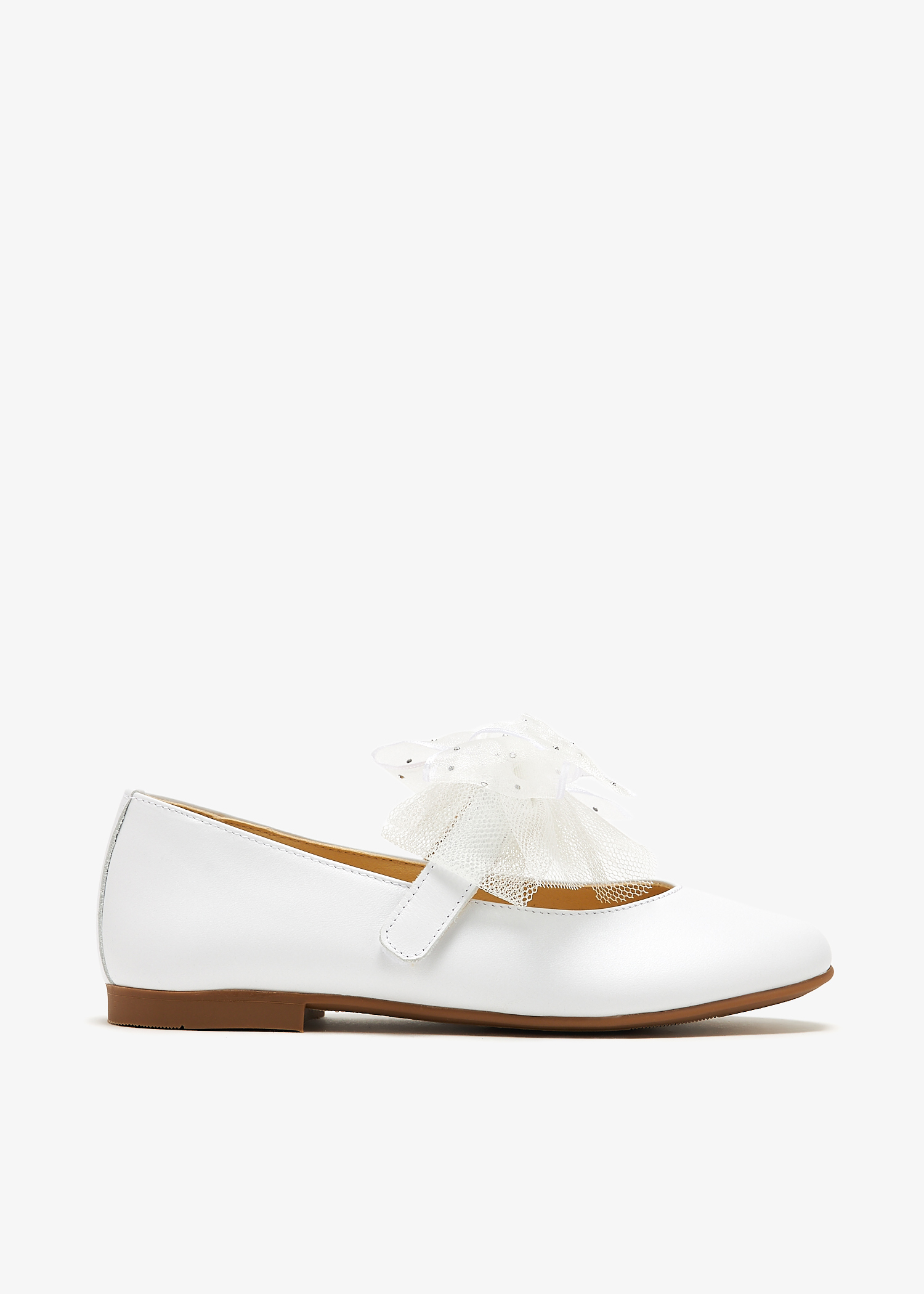

Bow Mary Jane ballerinas, White