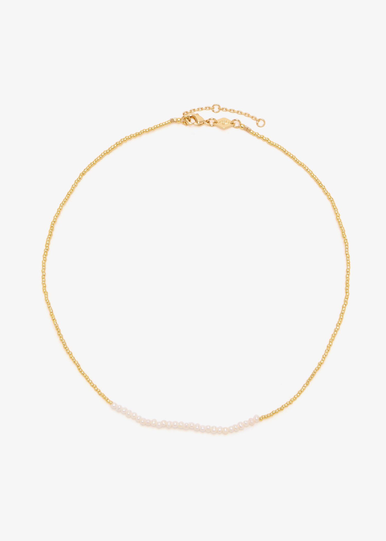 

Slim Pearly necklace, Gold