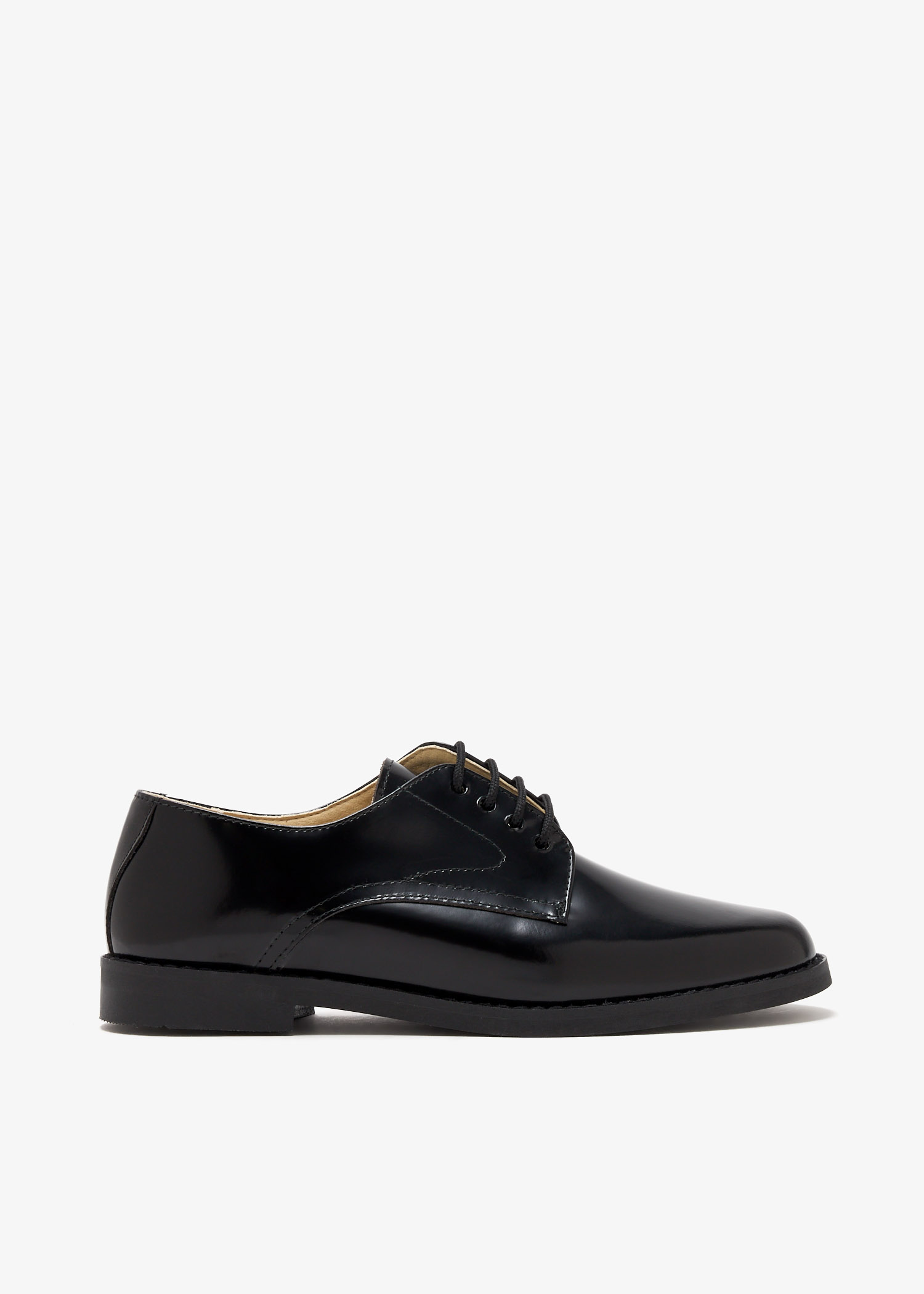 

Leather Derby shoes, Black