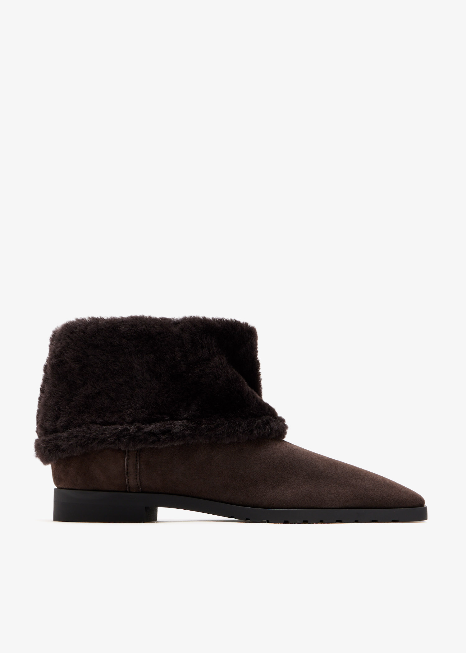 

Fold-down shearling boots, Brown