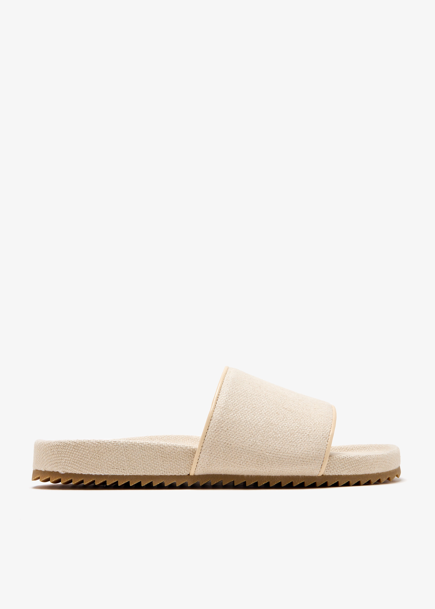 

Renato linen slides, Cream