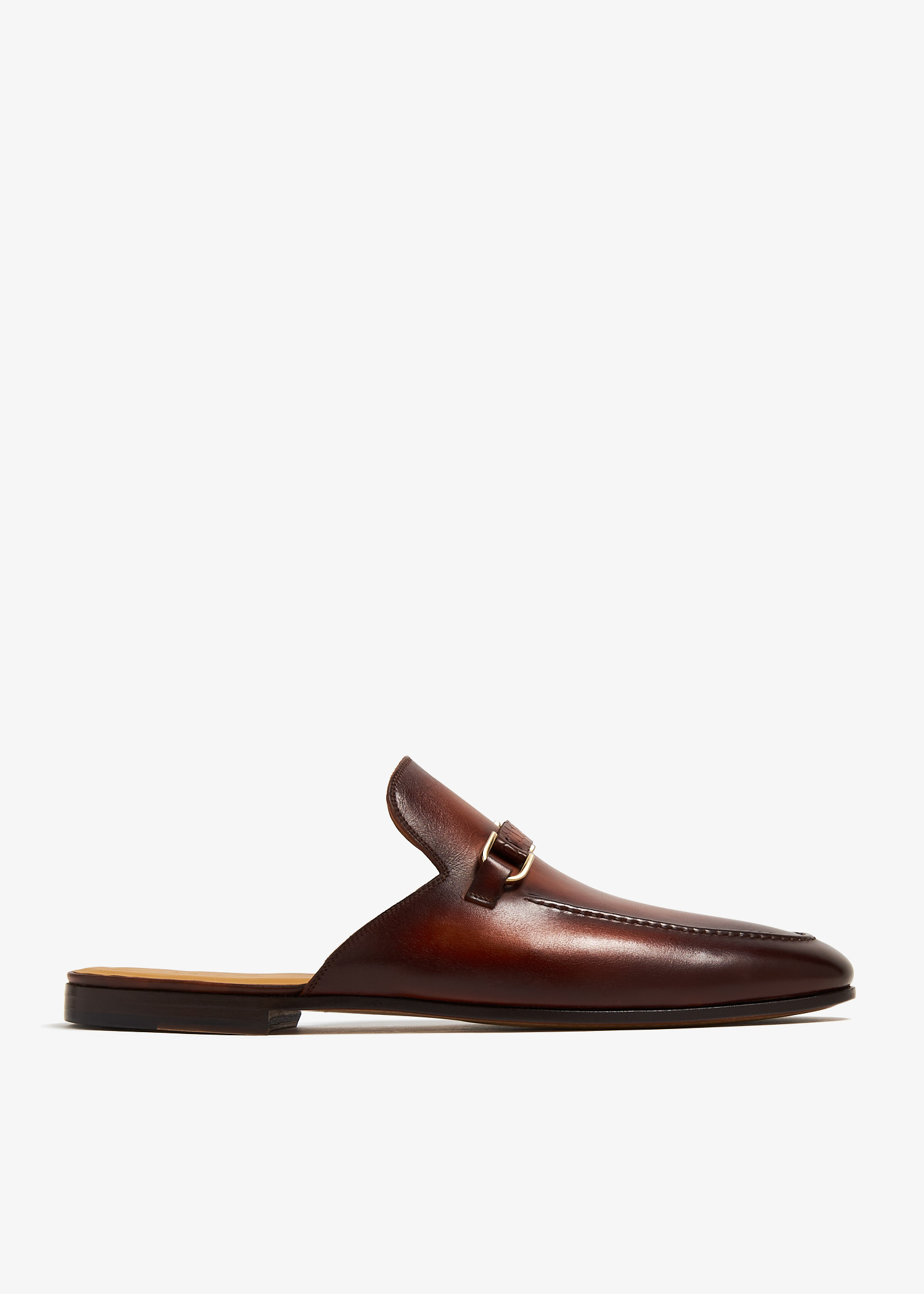 

Buckle slippers, Brown