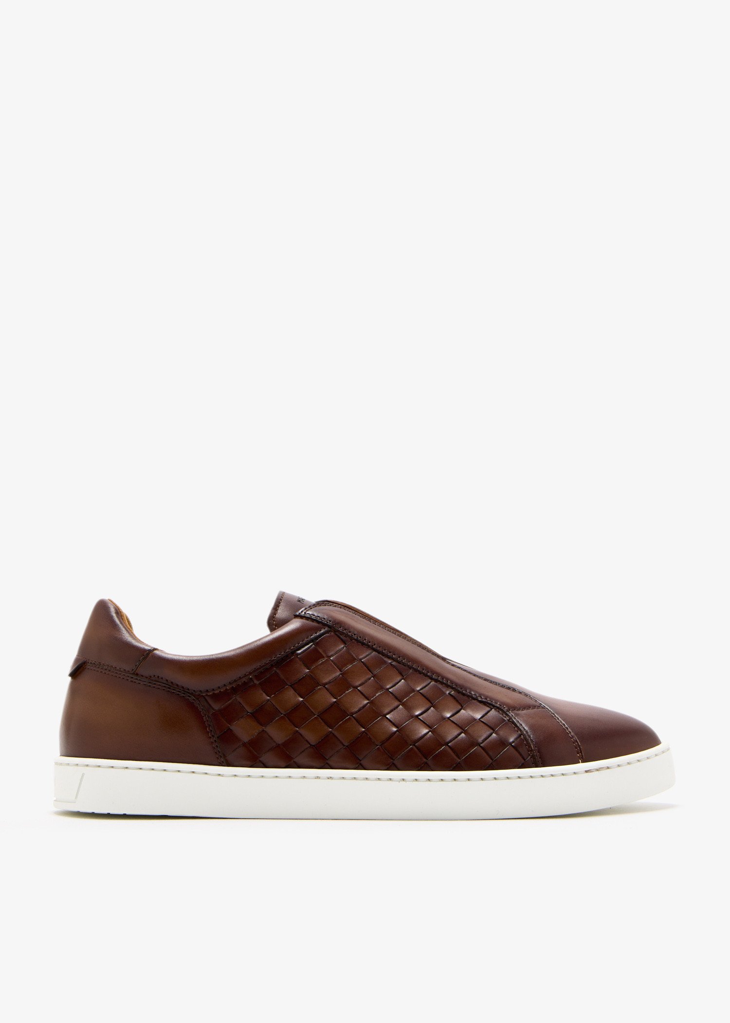 

Woven leather sneakers, Brown